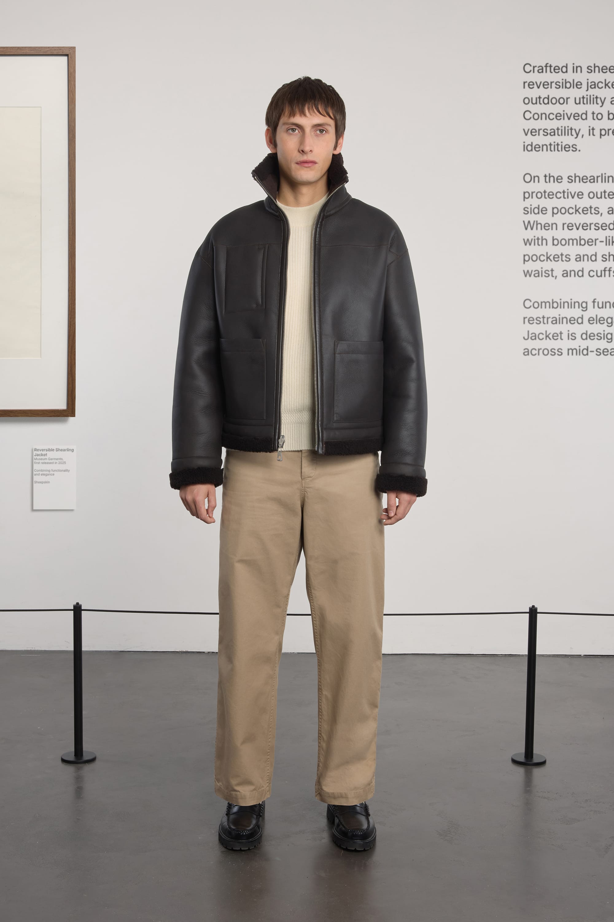 Reversible Shearling Jacket - Marron Mélangé