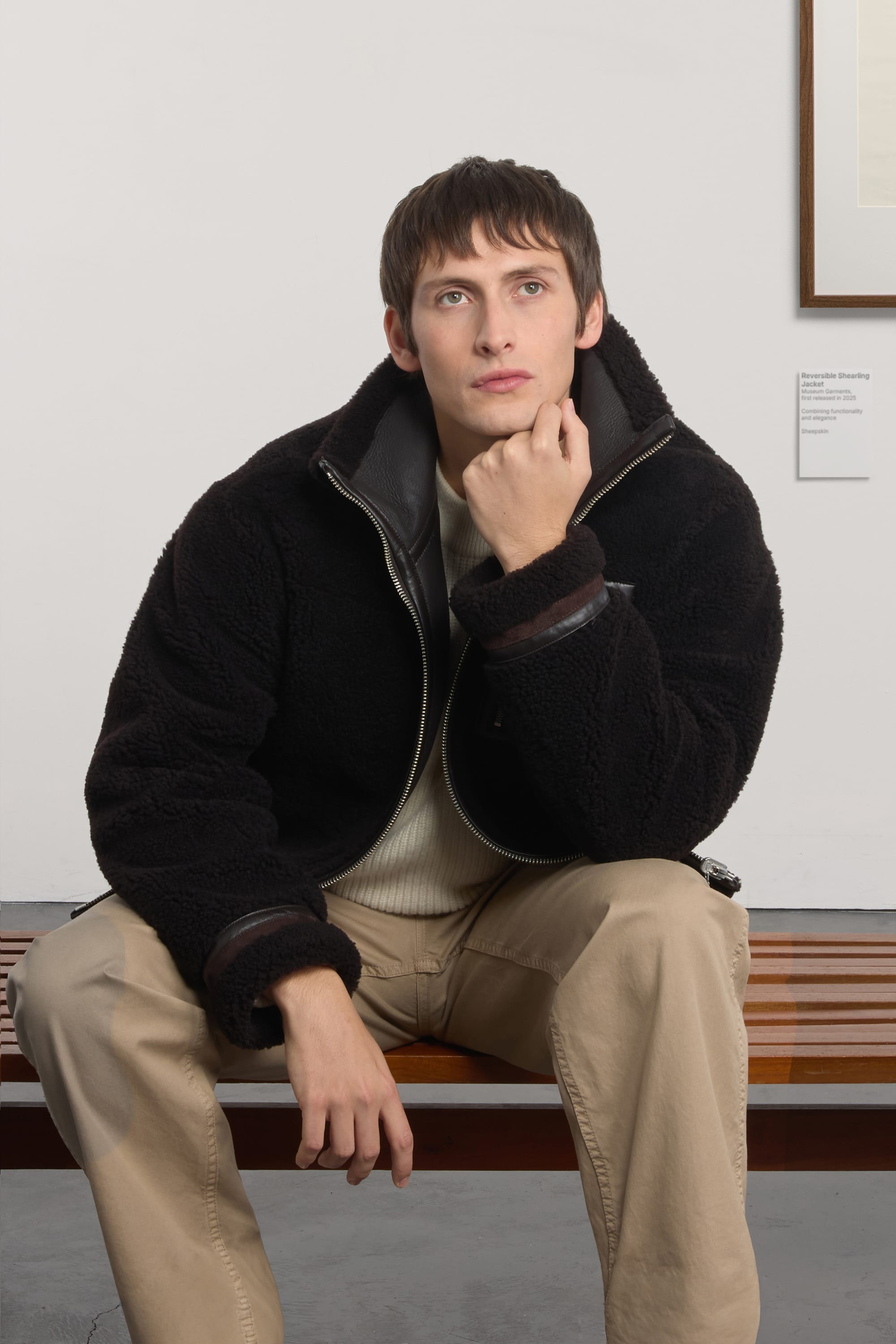 Reversible Shearling Jacket - Marron Mélangé