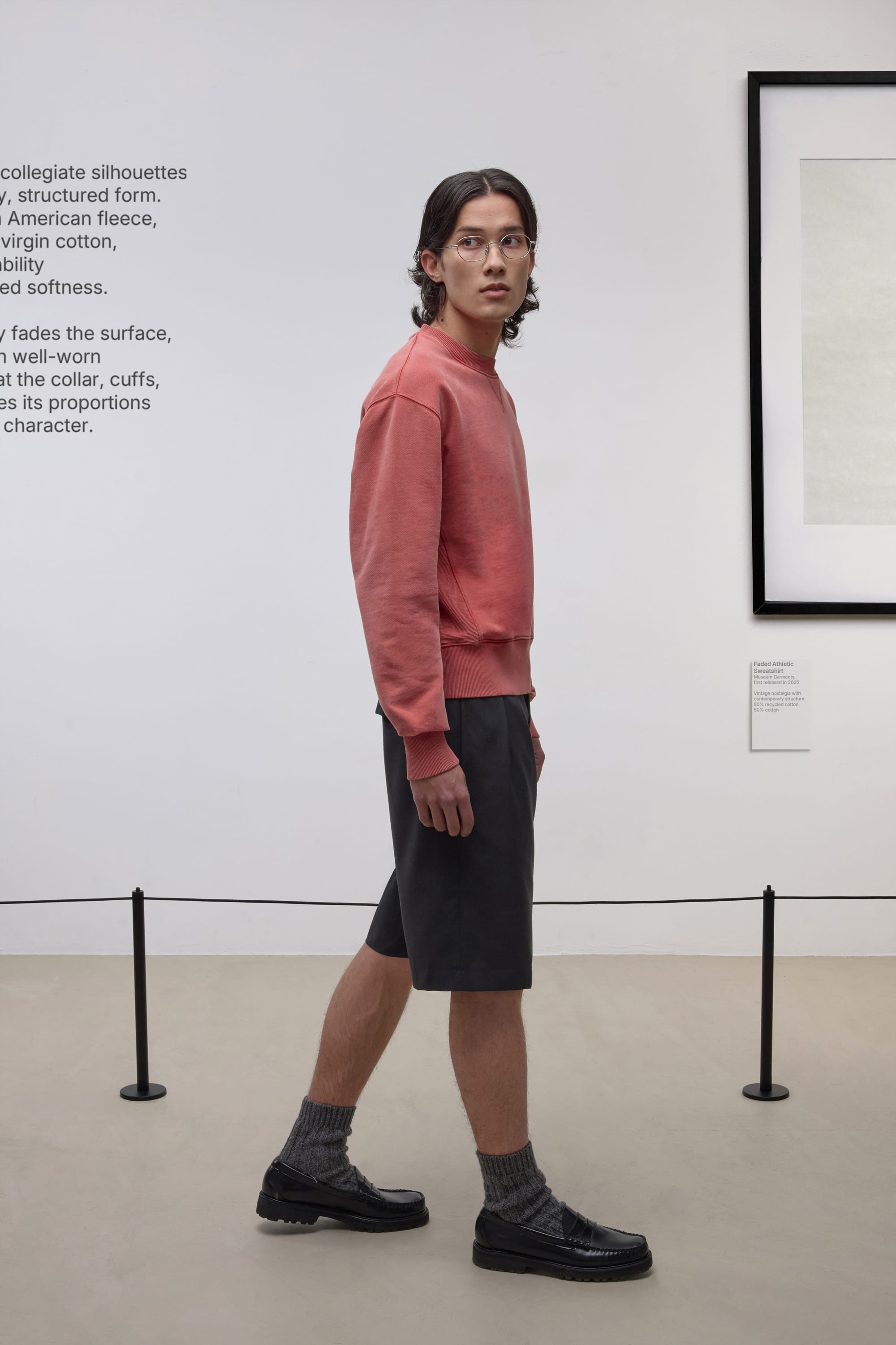 Athletic Sweatshirt - Faded Red