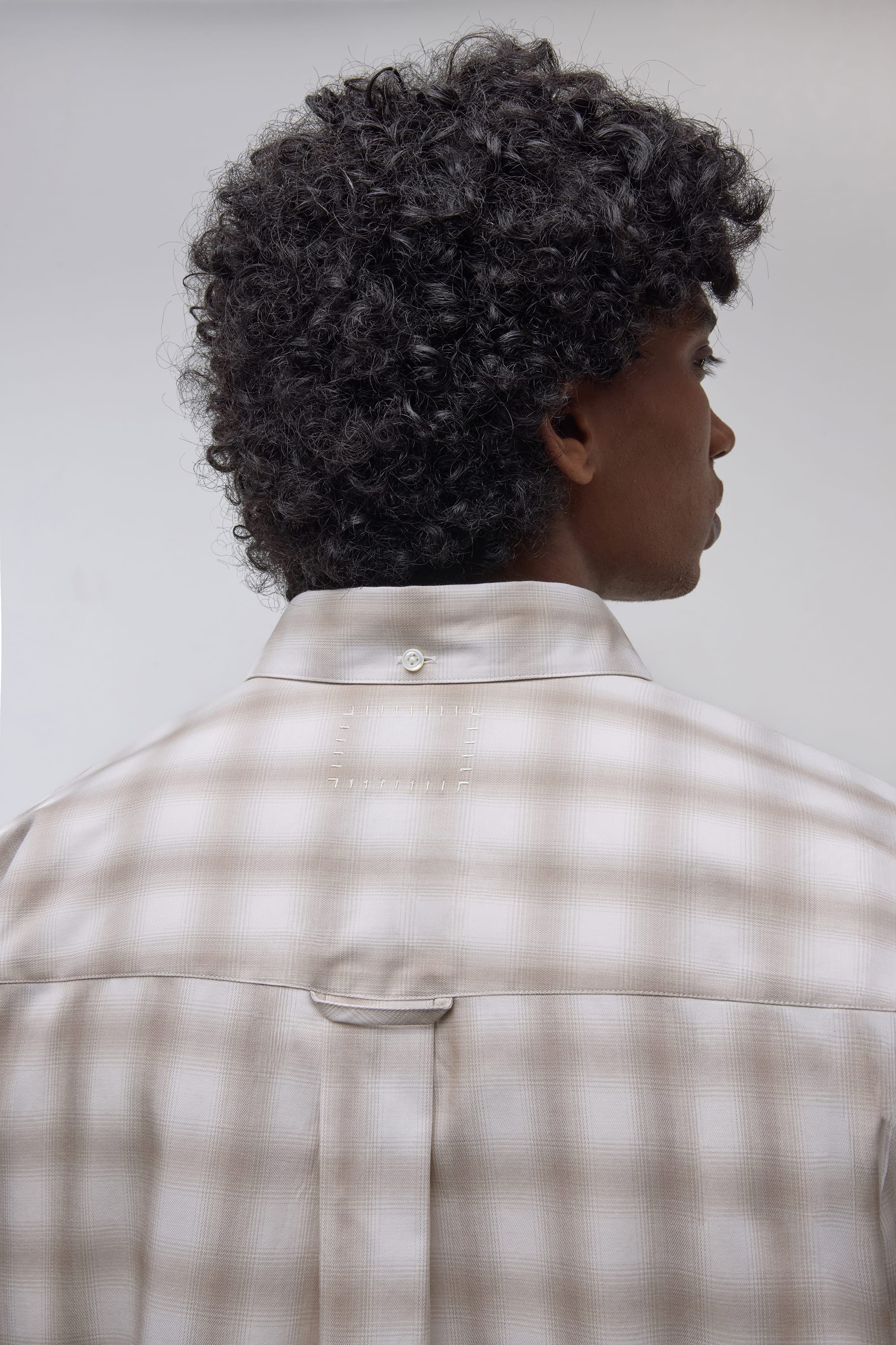 Dad's Shirt - Toile de Coton à Carreaux - Beige