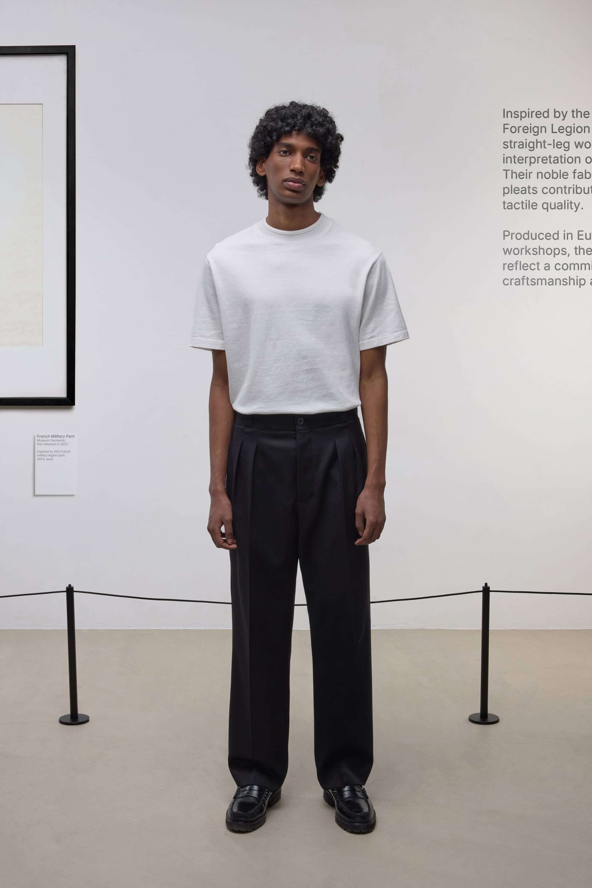 French Military Pant - Wool gabardine - Black
