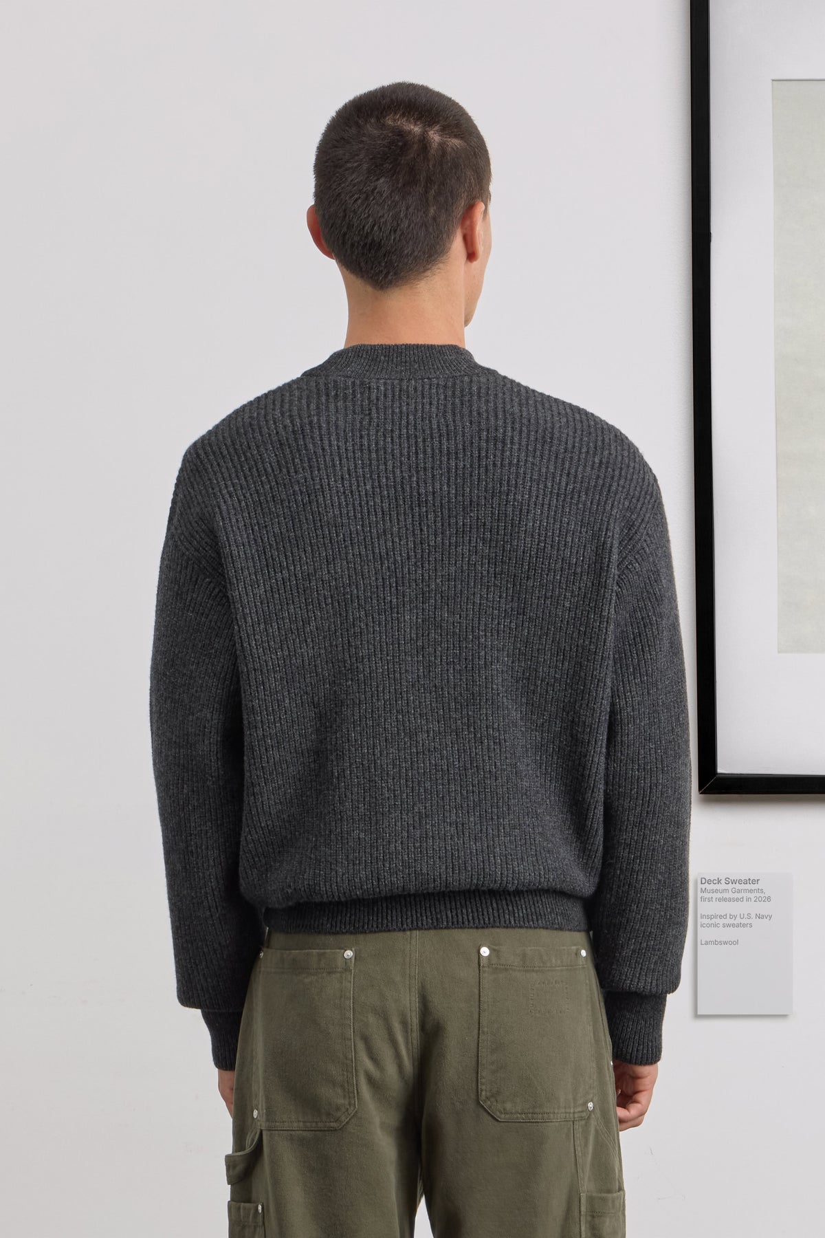 Deck Sweater - Lambswool - Charcoal
