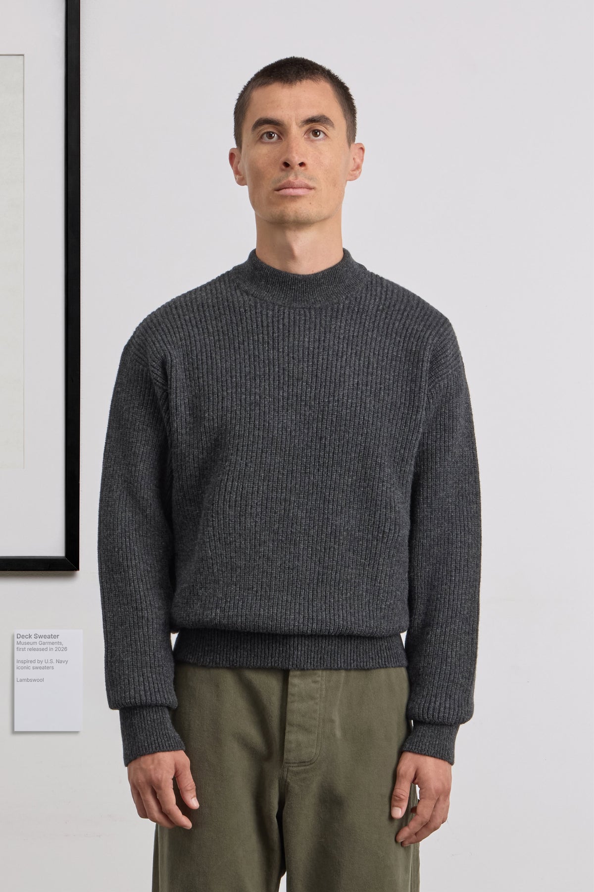 Deck Sweater - Lambswool - Charcoal
