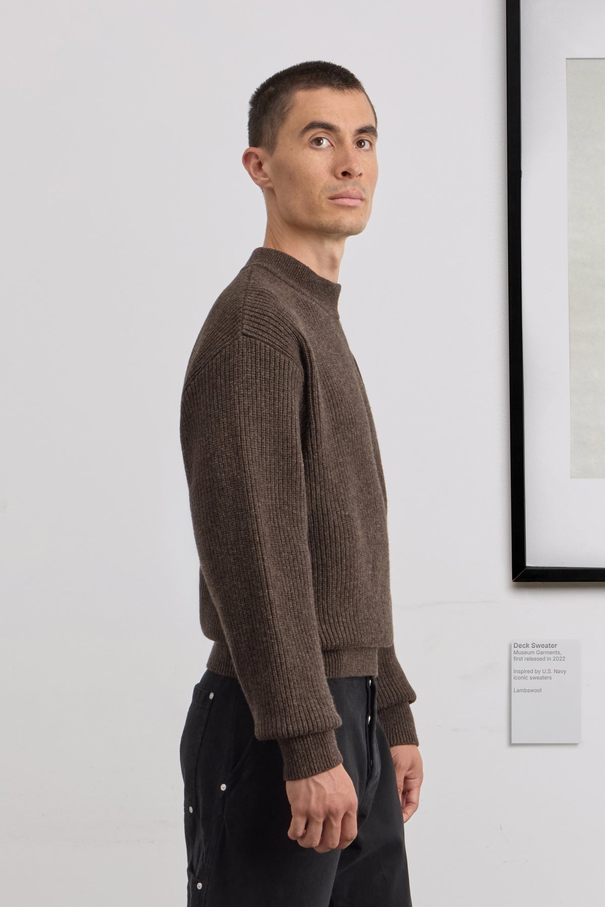 Deck Sweater - Lambswool - Brown