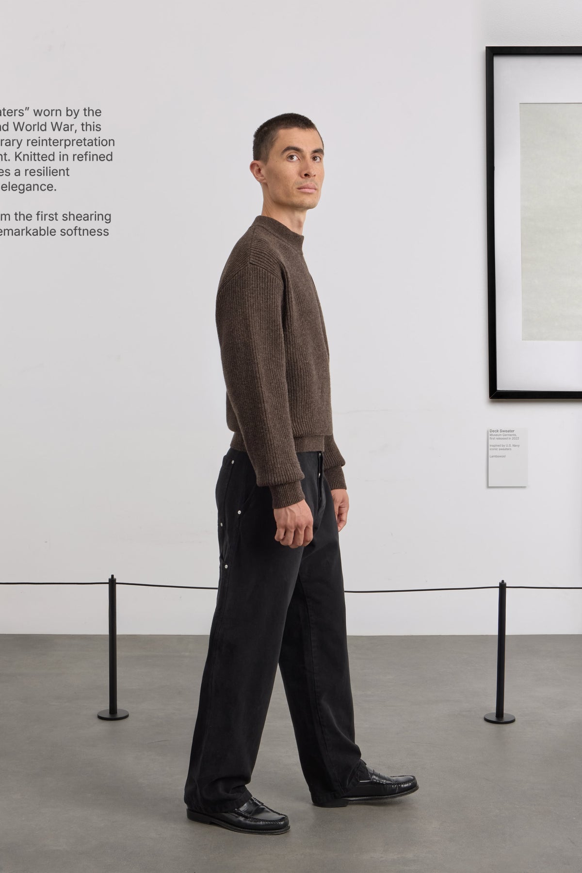 Deck Sweater - Lambswool - Brown