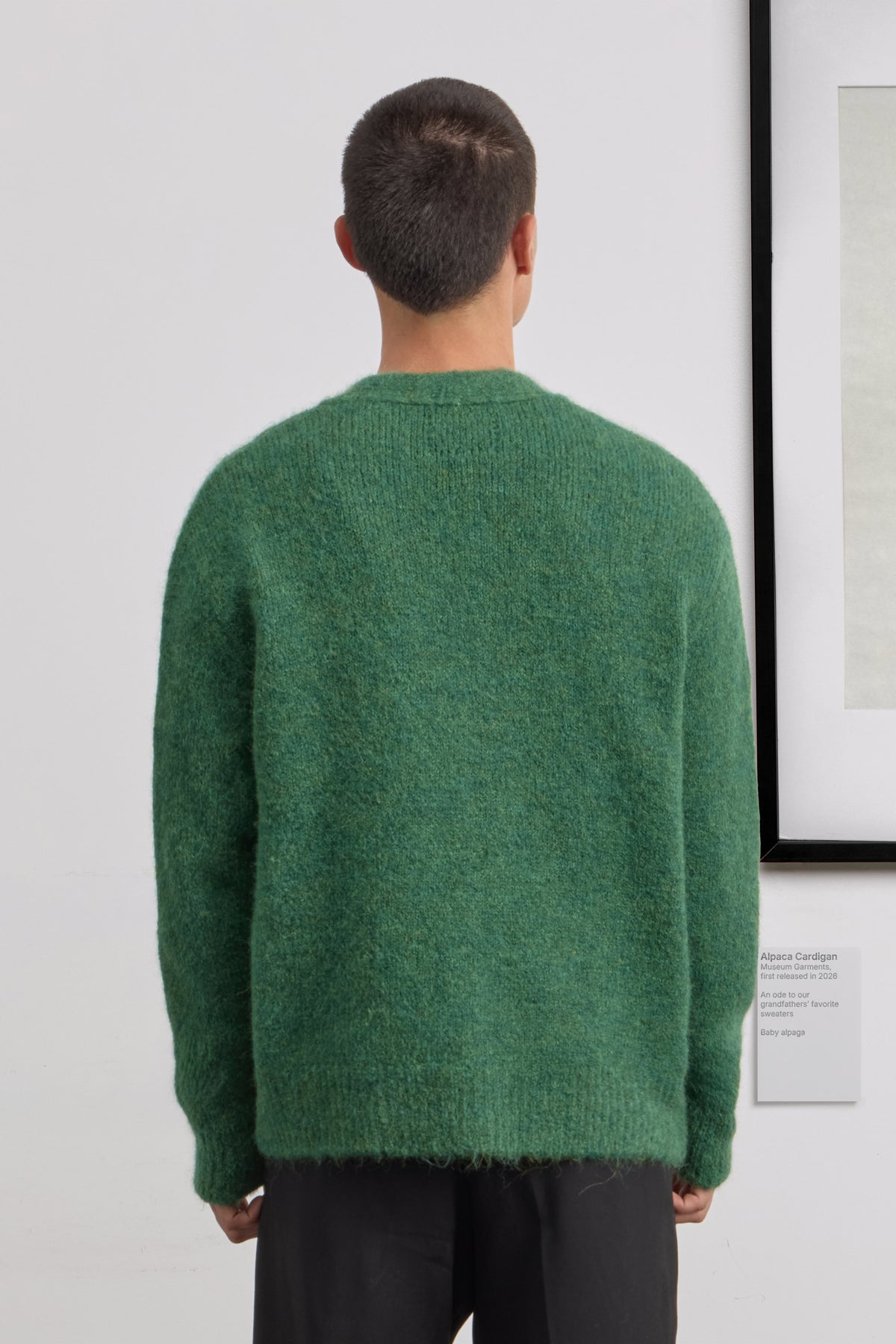 Alpaca Cardigan - Baby alpaga - Green Melange