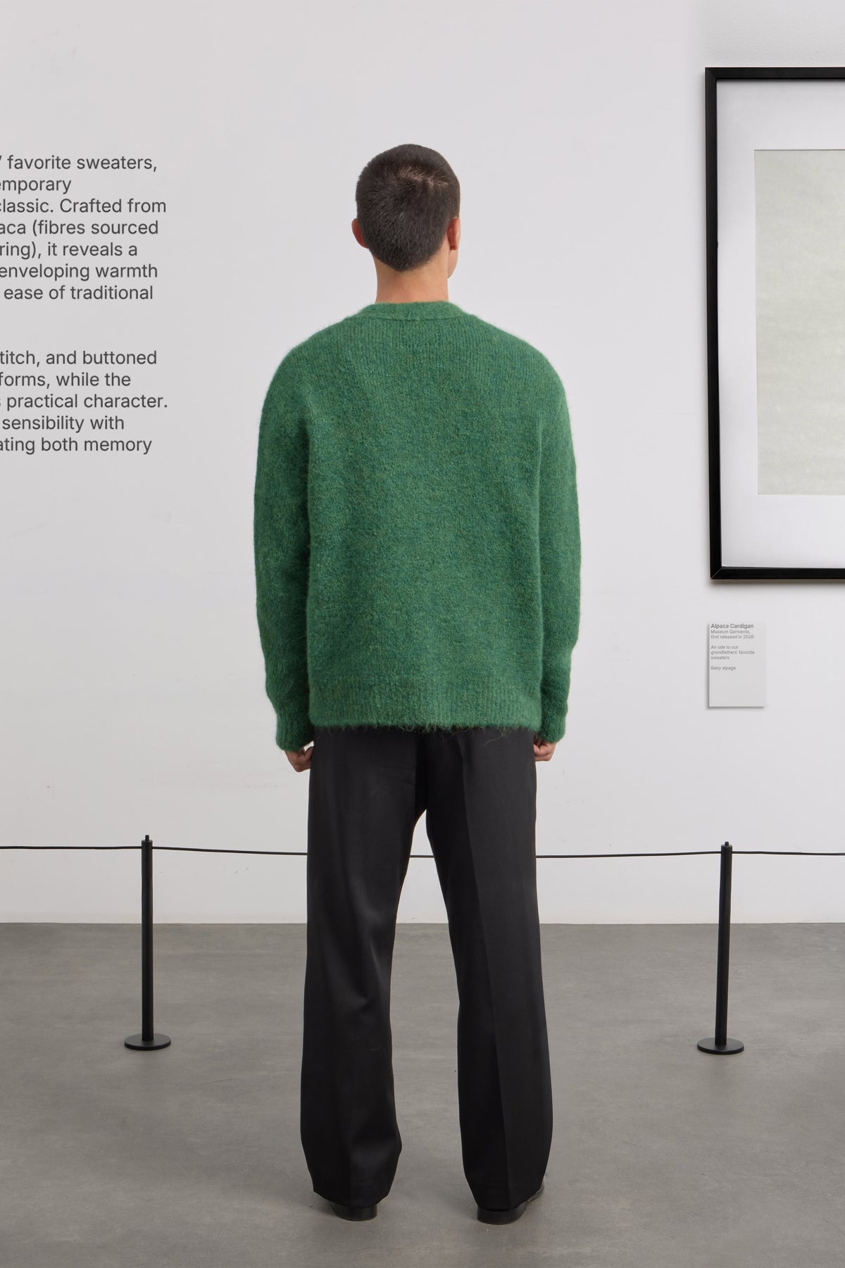 Alpaca Cardigan - Baby alpaga - Green Melange