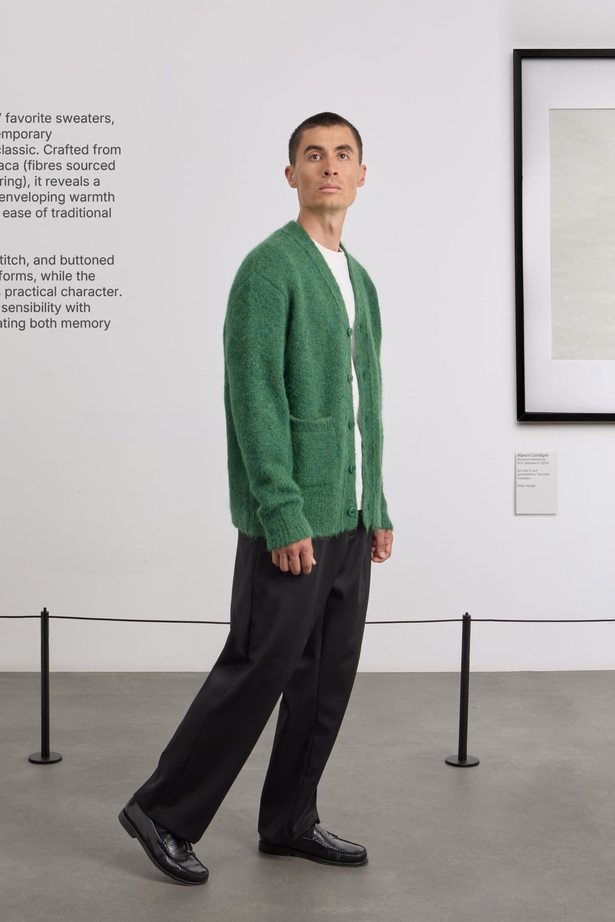 Alpaca Cardigan - Baby alpaga - Green Melange