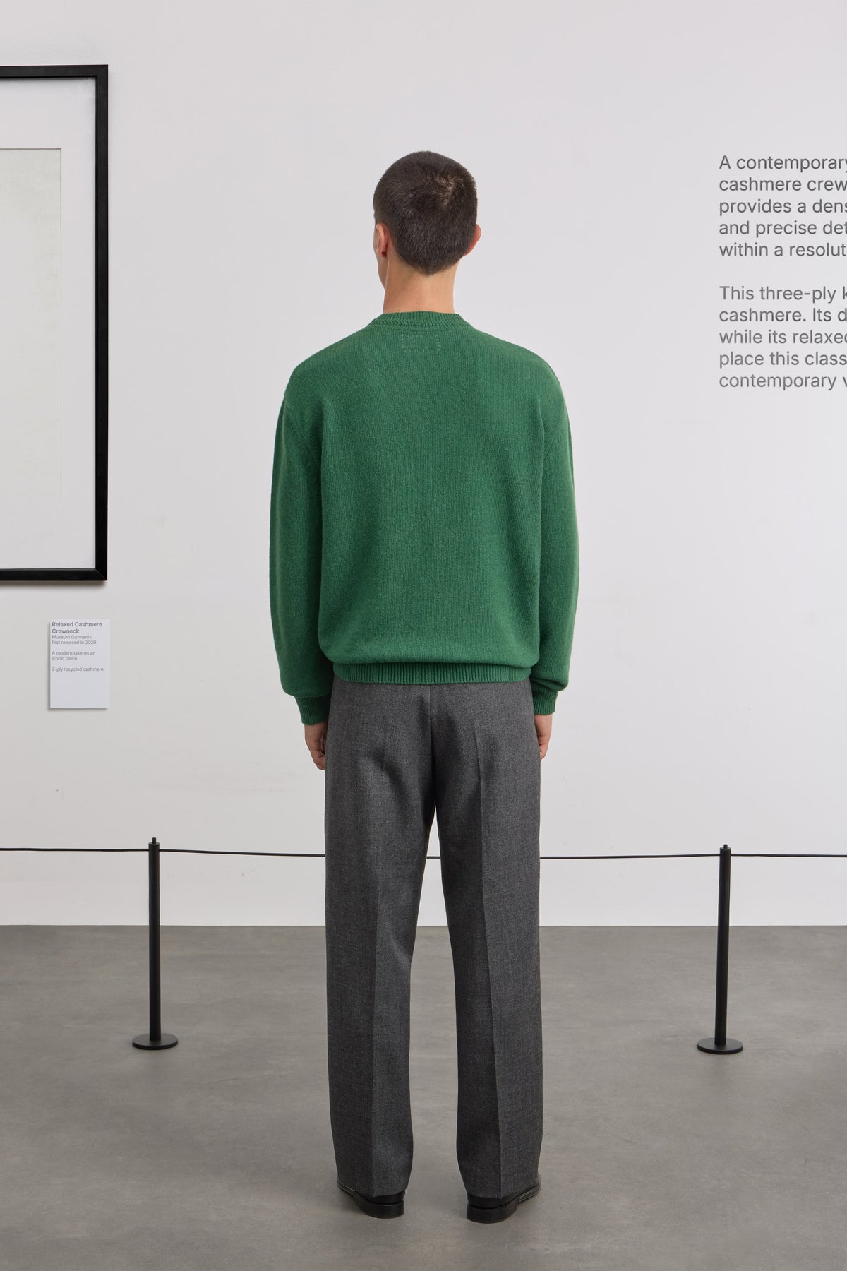 Relaxed Cashmere Crewneck - 3-ply recycled cashmere - Green