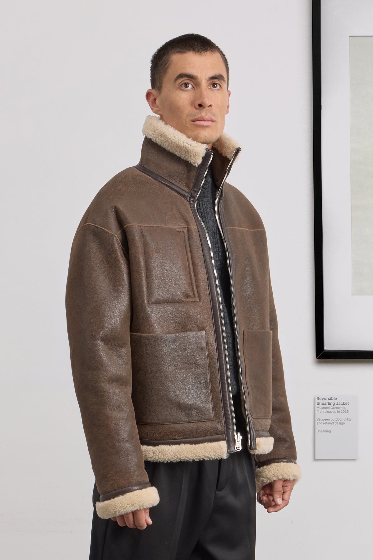 Reversible Shearling Jacket - Shearling - Brown/Natural
