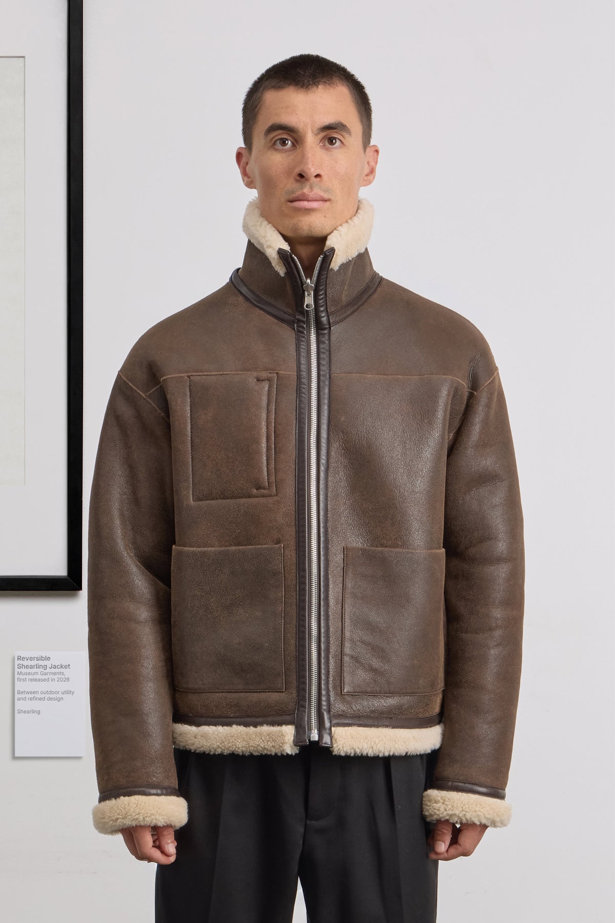 Reversible Shearling Jacket - Shearling - Brown/Natural
