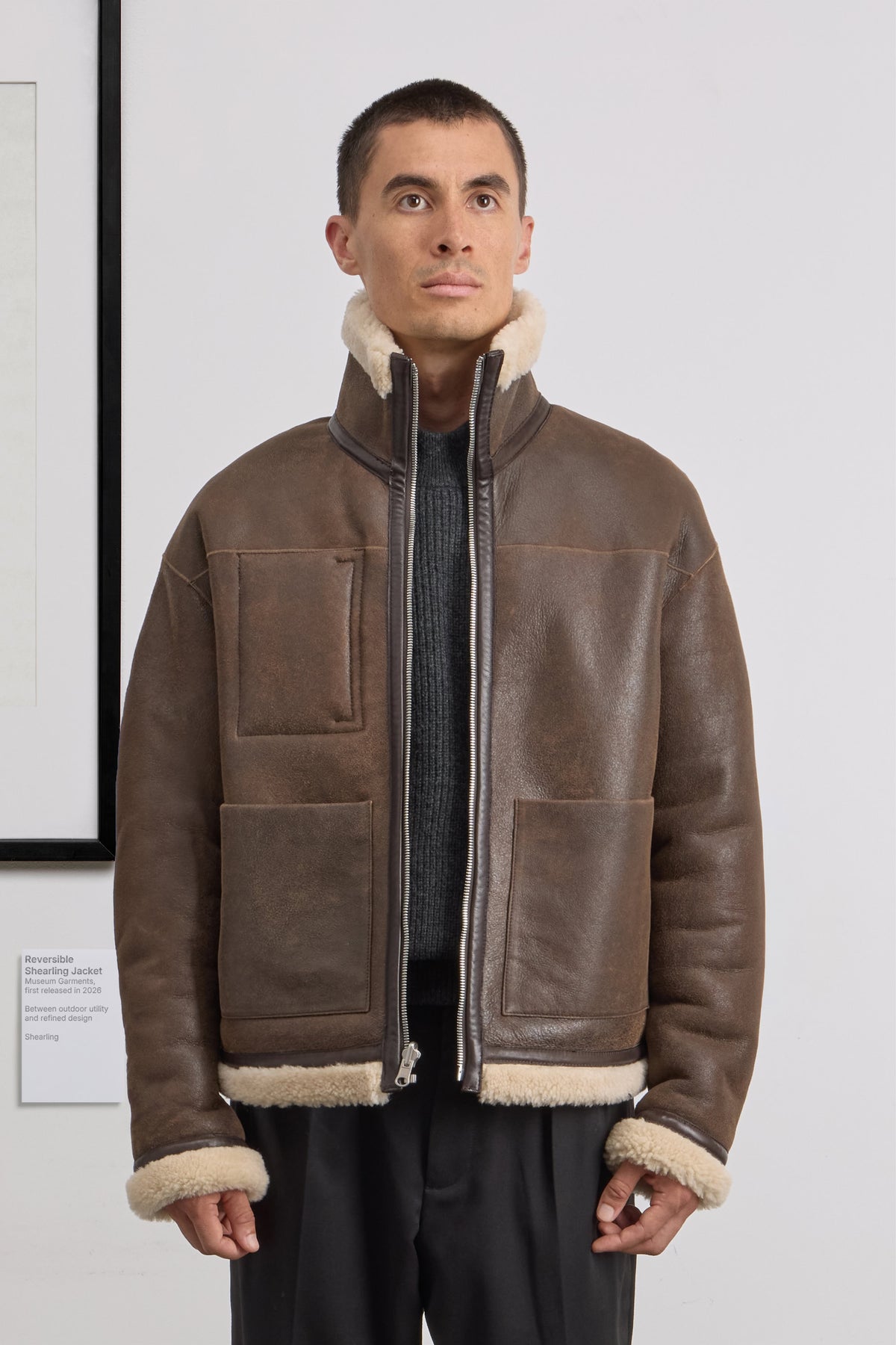 Reversible Shearling Jacket - Shearling - Brown/Natural