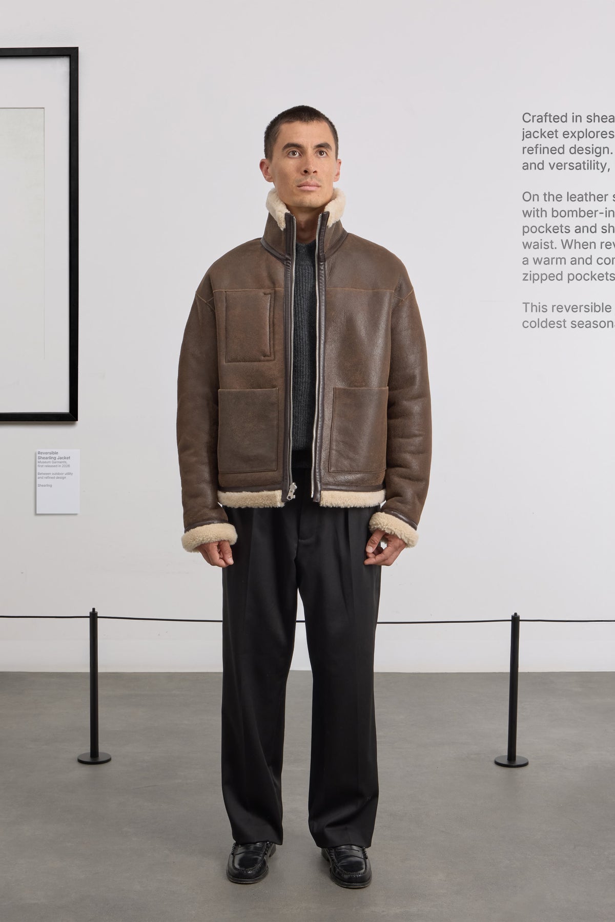 Reversible Shearling Jacket - Shearling - Brown/Natural