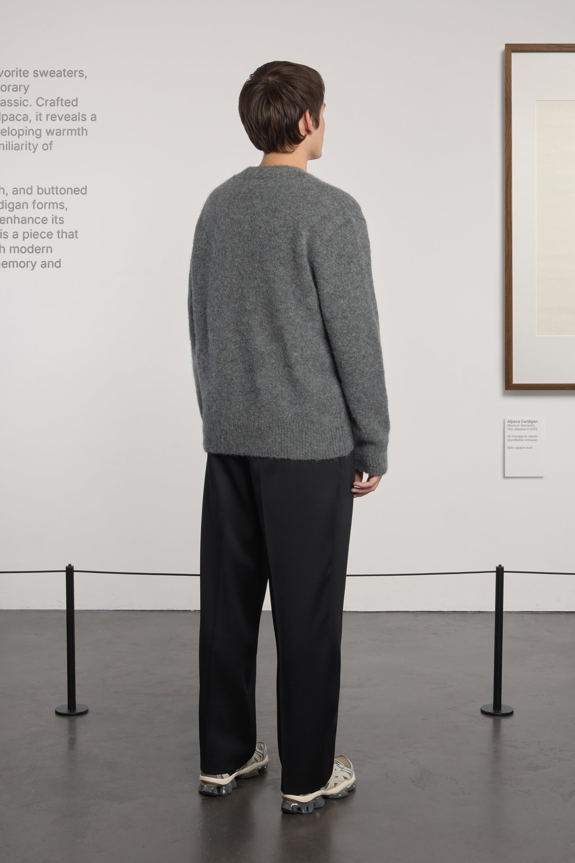 Alpaca Cardigan - Dark Grey Melange