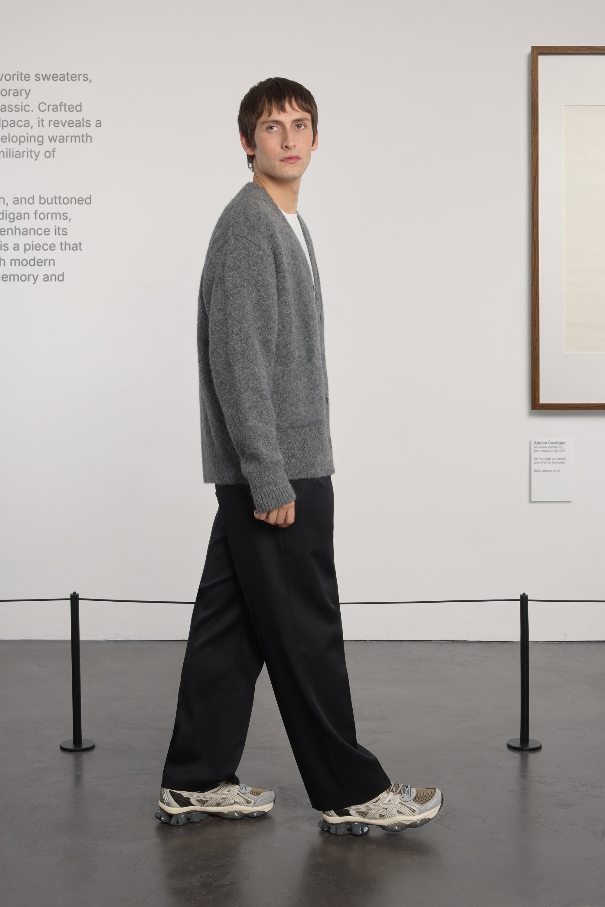 Alpaca Cardigan - Dark Grey Melange