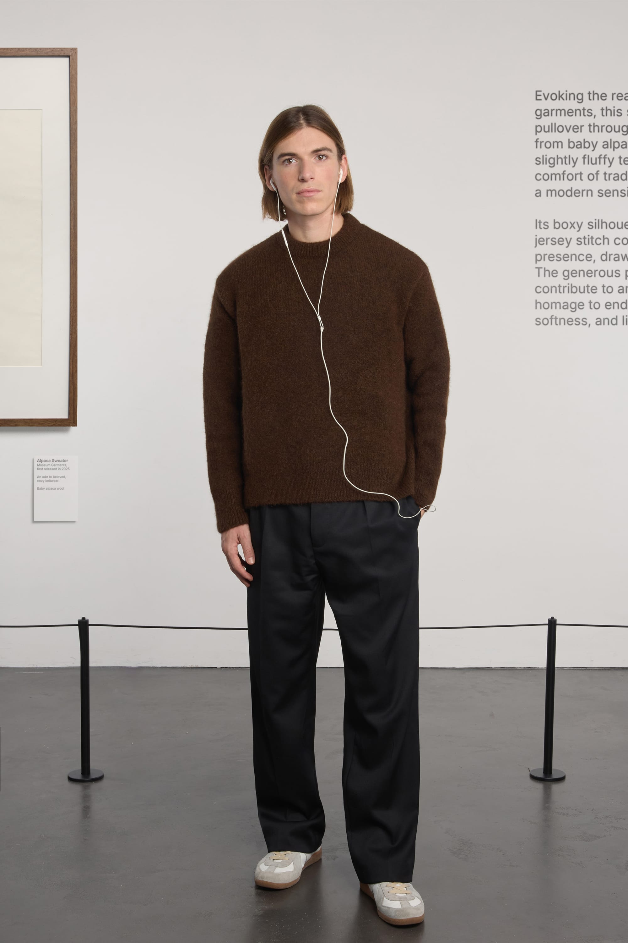 Alpaca Sweater - Dark Brown Melange