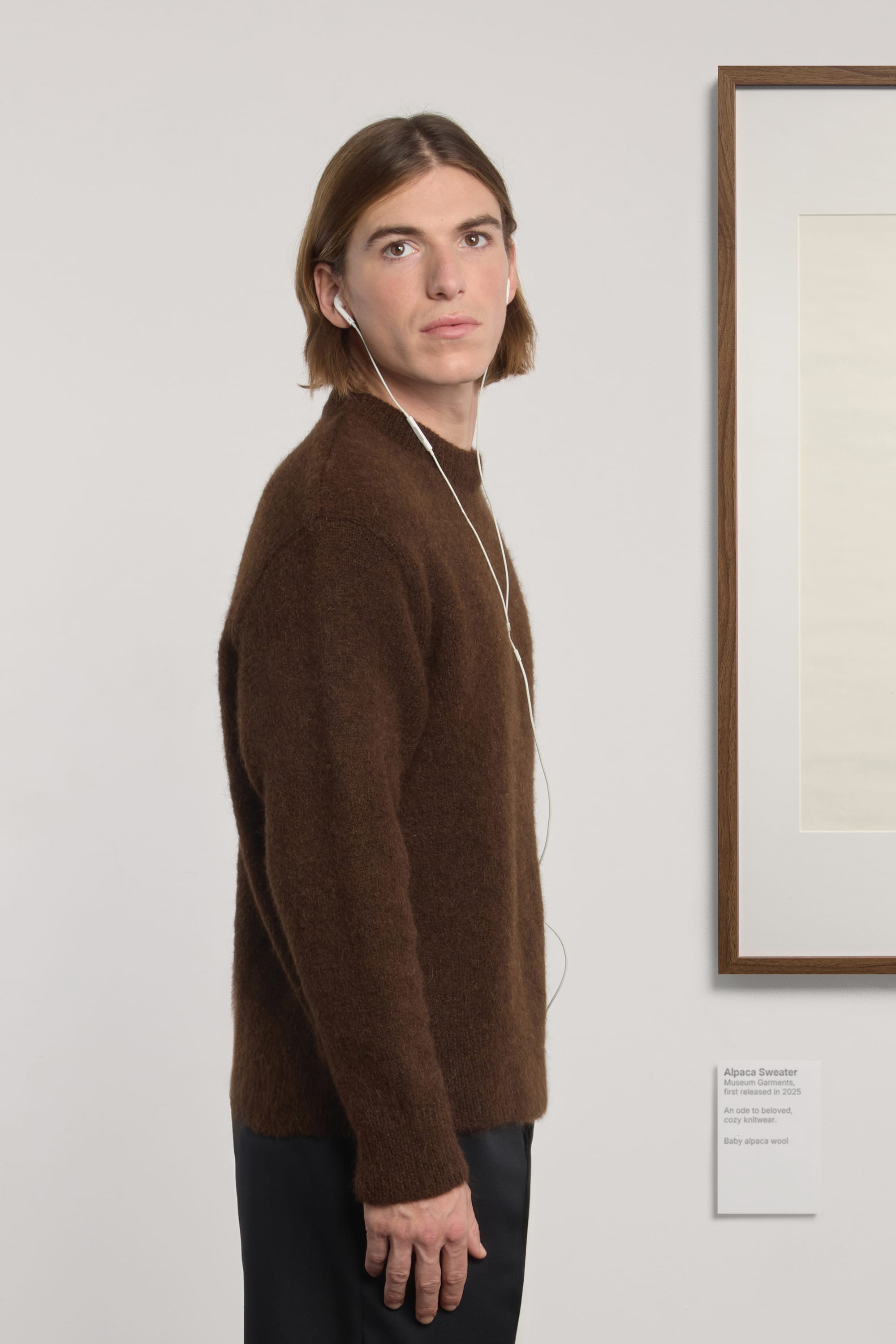 Alpaca Sweater - Dark Brown Melange