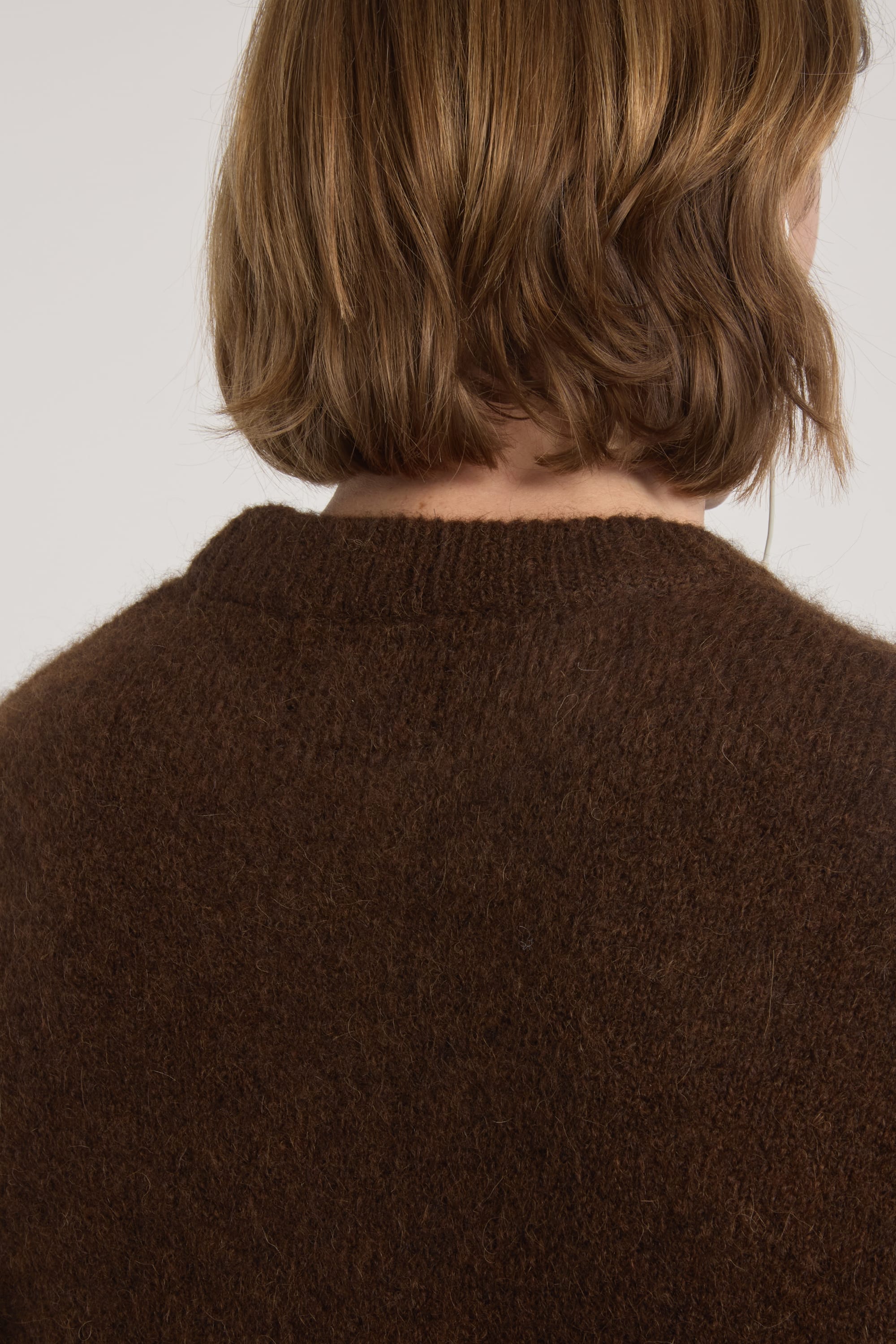 Alpaca Sweater - Dark Brown Melange