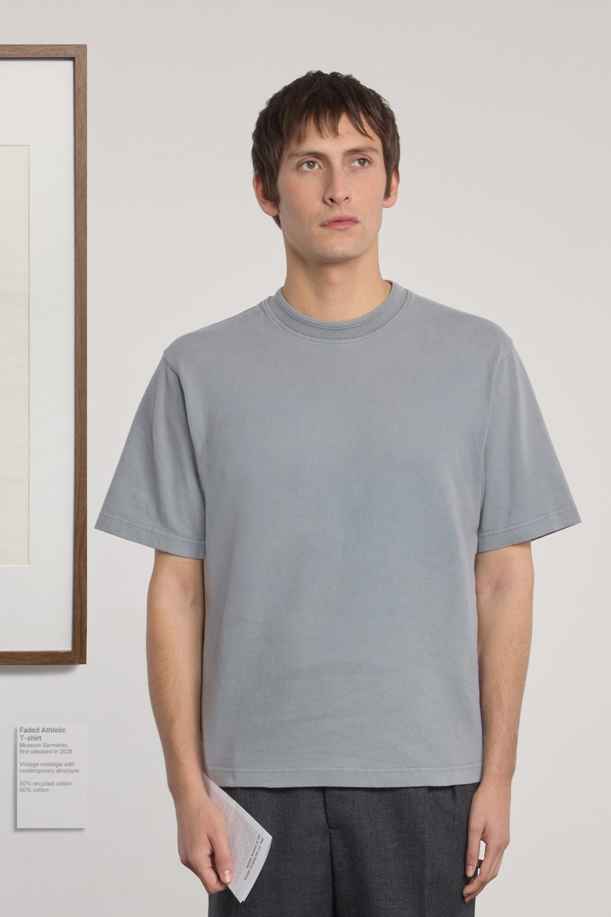 Athletic T-shirt - Recycled Heavy Jersey - Faded Blue