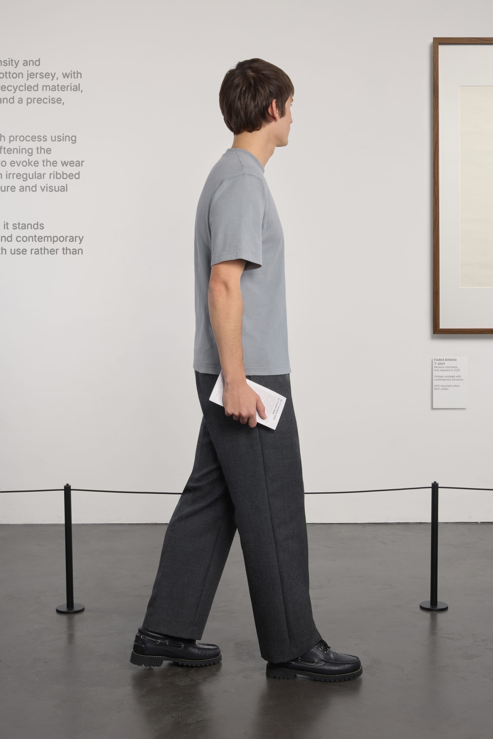 Athletic T-shirt - Recycled Heavy Jersey - Faded Blue