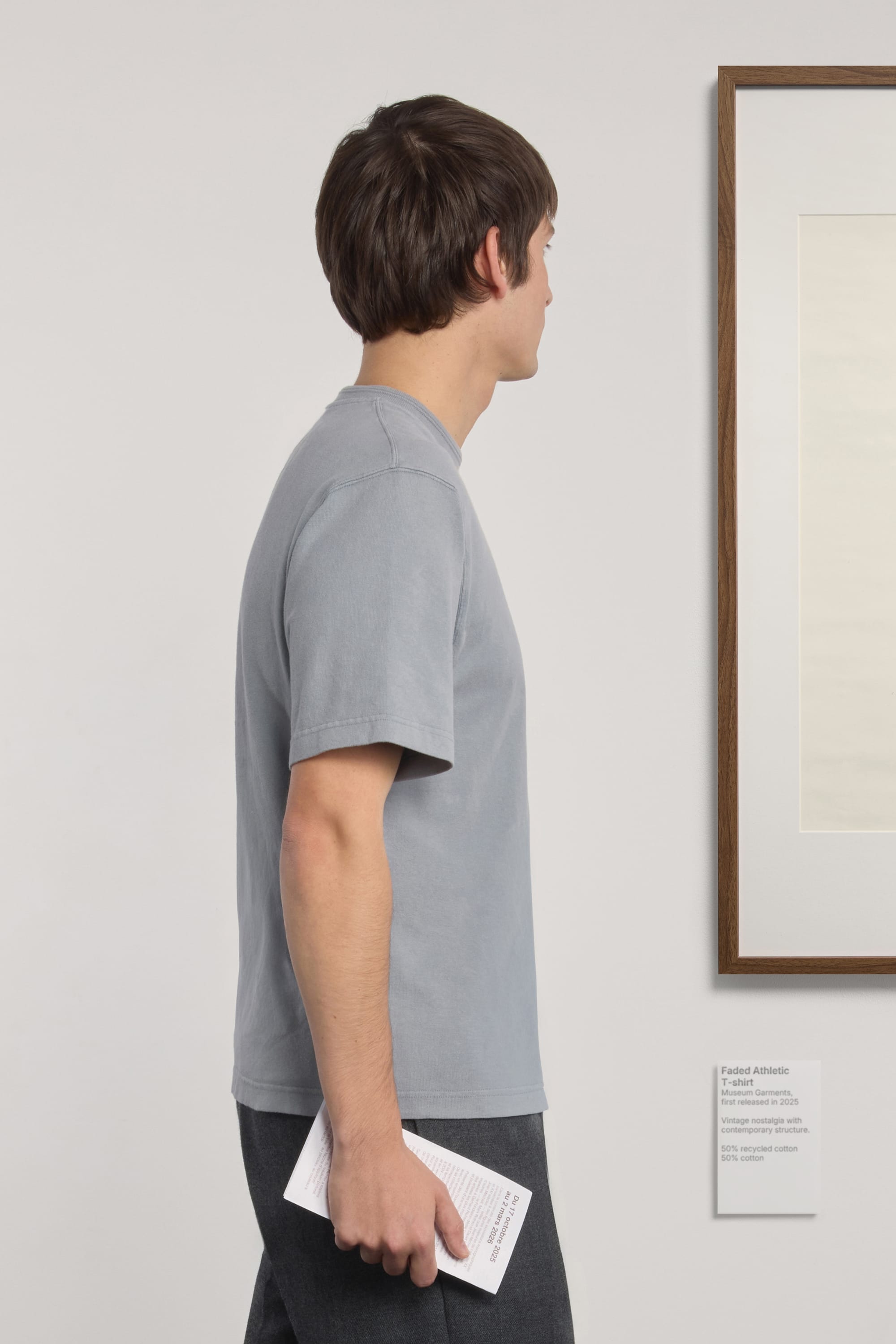 Athletic T-shirt - Recycled Heavy Jersey - Faded Blue