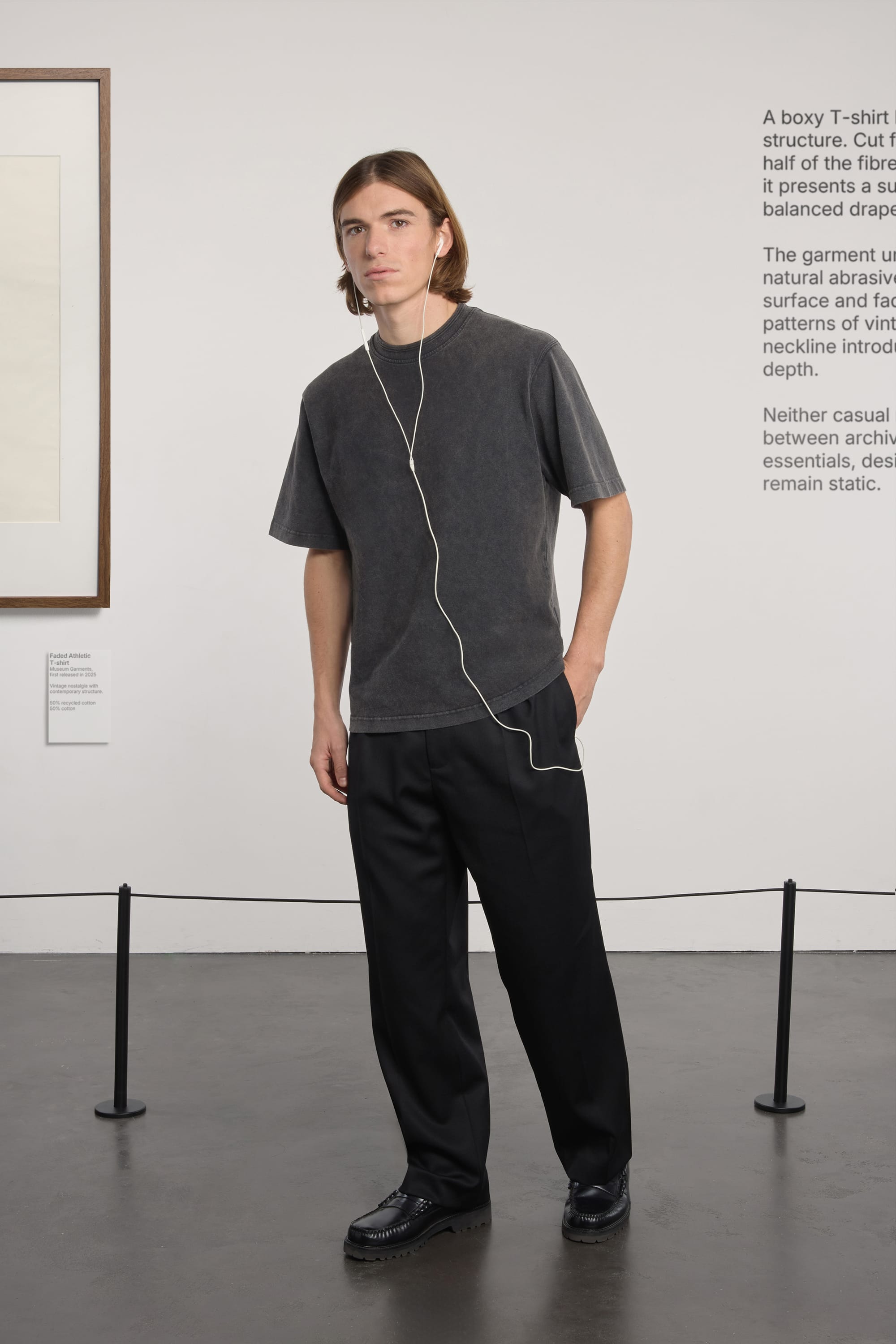 Athletic T-shirt - Recycled Heavy Jersey - Faded Black