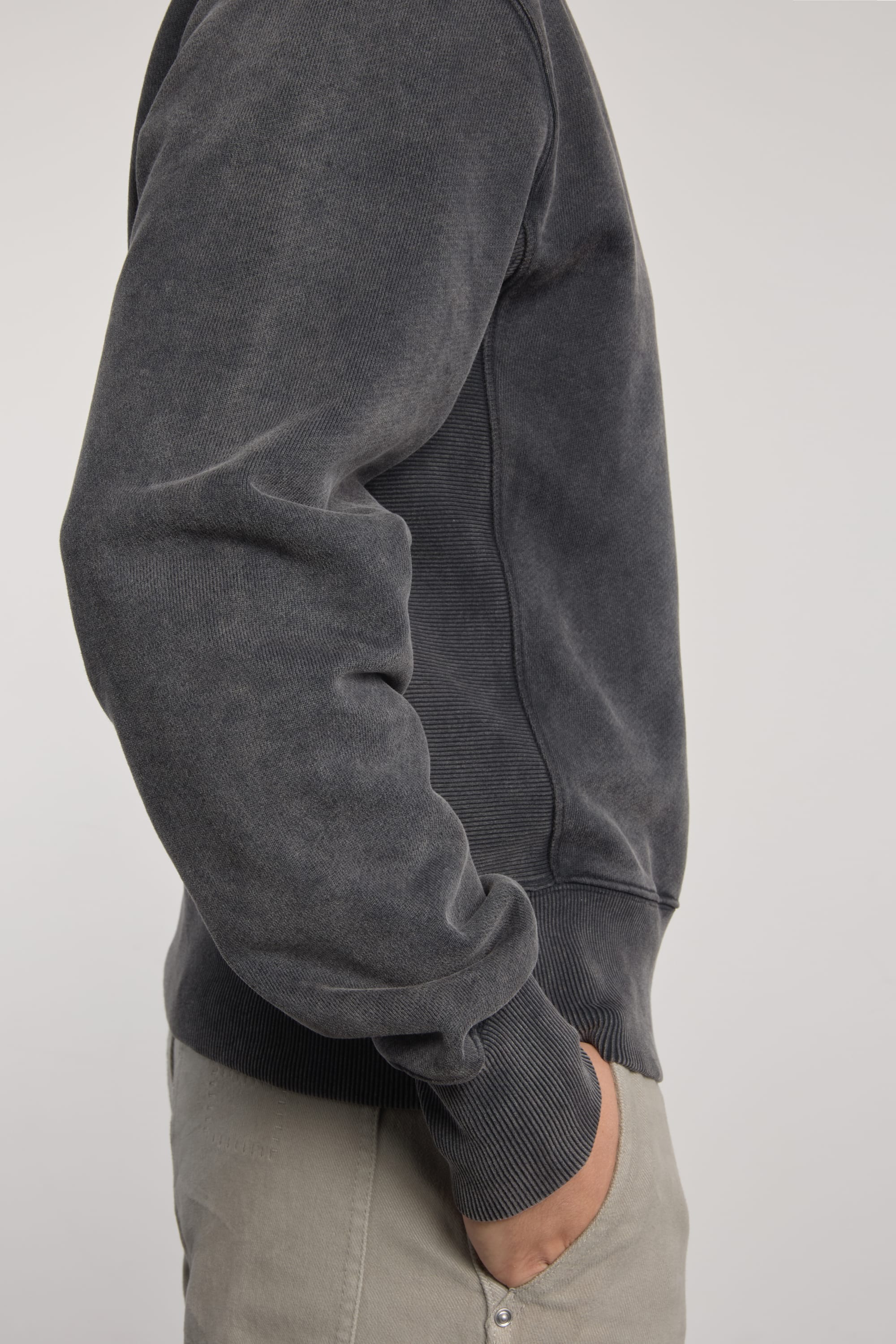 Athletic Sweatshirt - Recycled American fleece - Faded Black