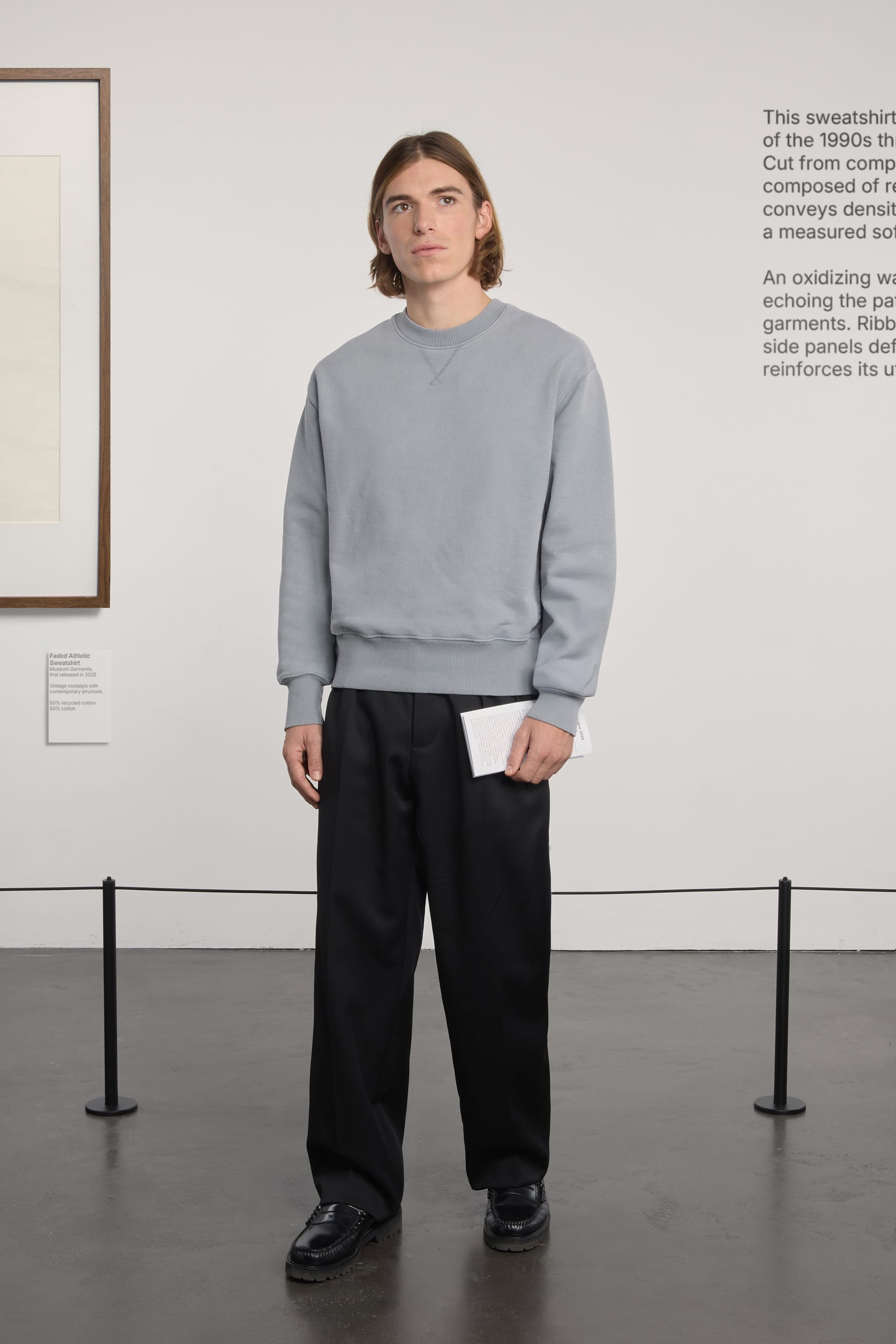 Athletic Sweatshirt - Recycled American fleece - Faded Dry Blue