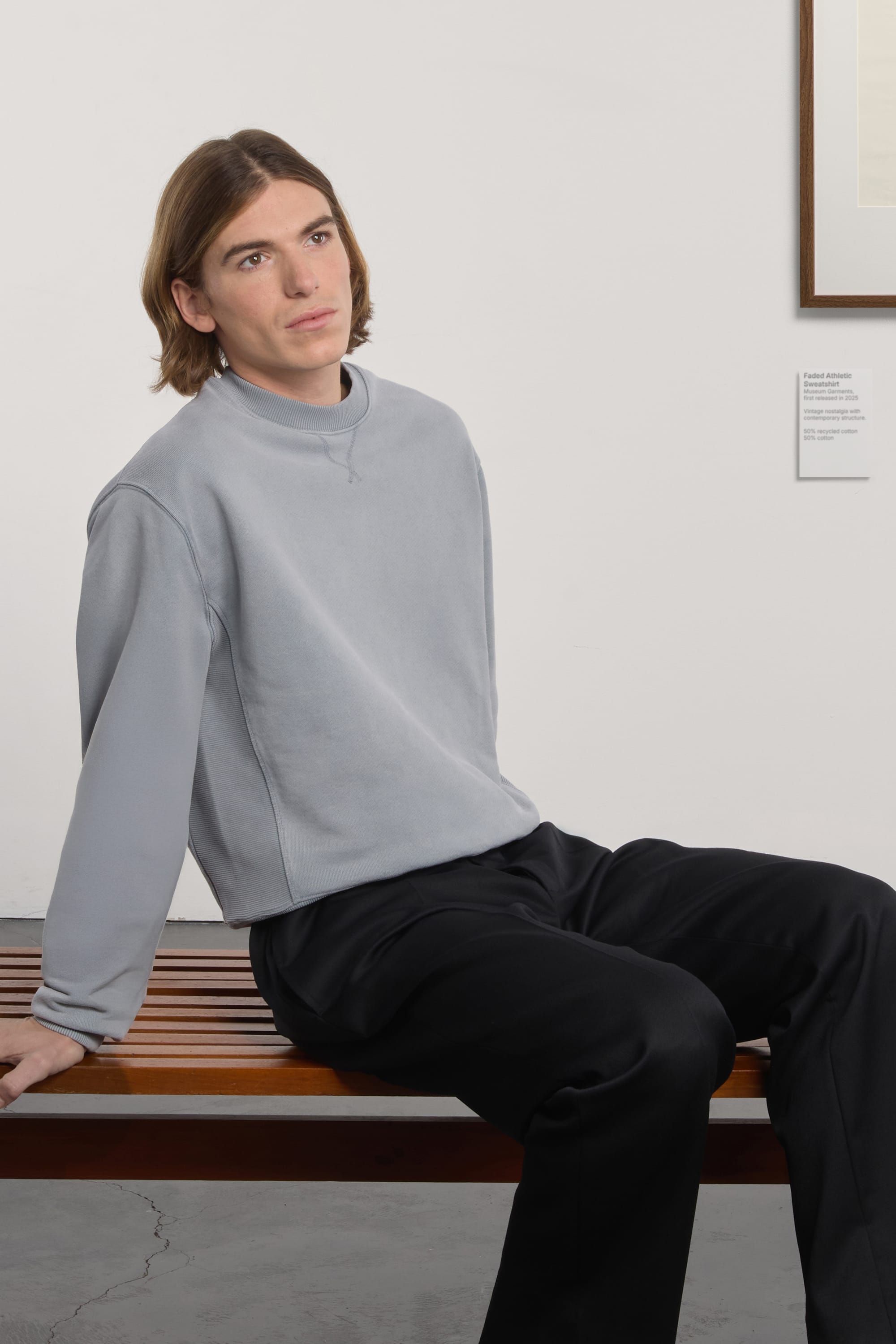 Athletic Sweatshirt - Faded Blue