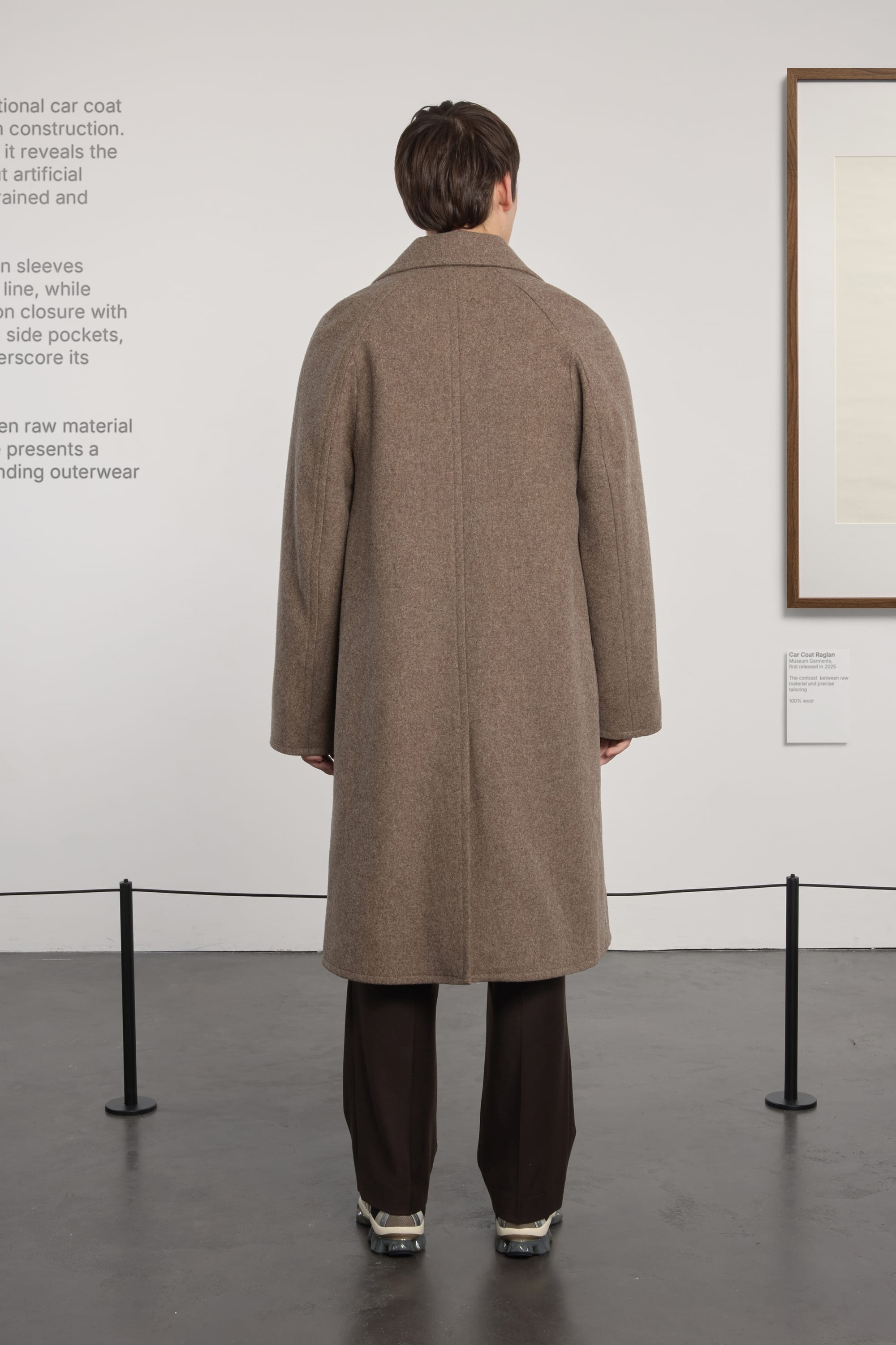 Car Coat Raglan - Laine non teinte - Beige