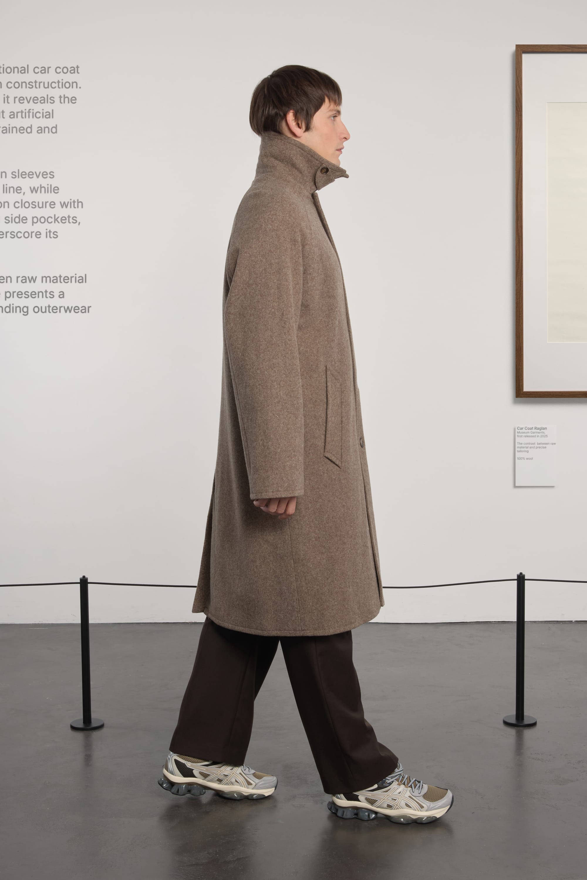 Car Coat Raglan - Laine non teinte - Beige