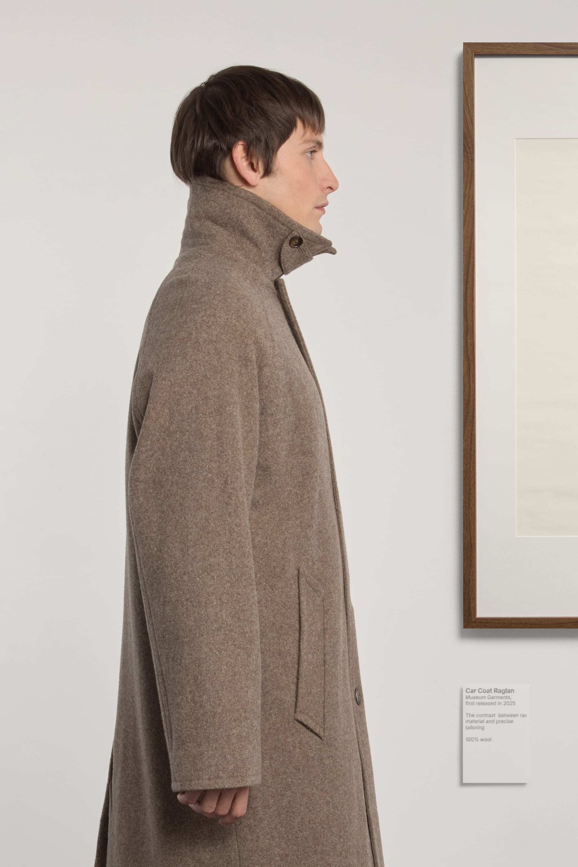 Car Coat Raglan - Laine non teinte - Beige