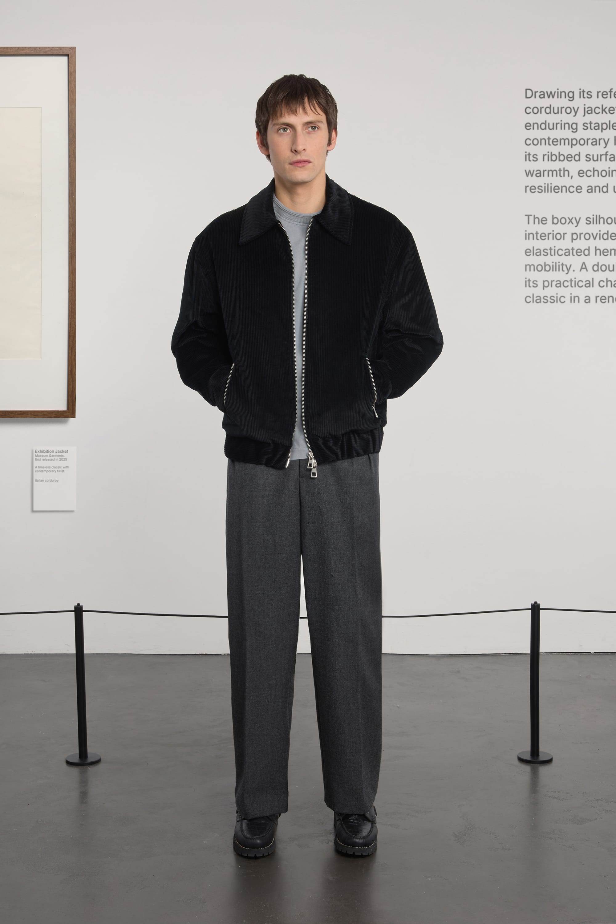 Exhibition Padded Jacket - Corduroy - Black