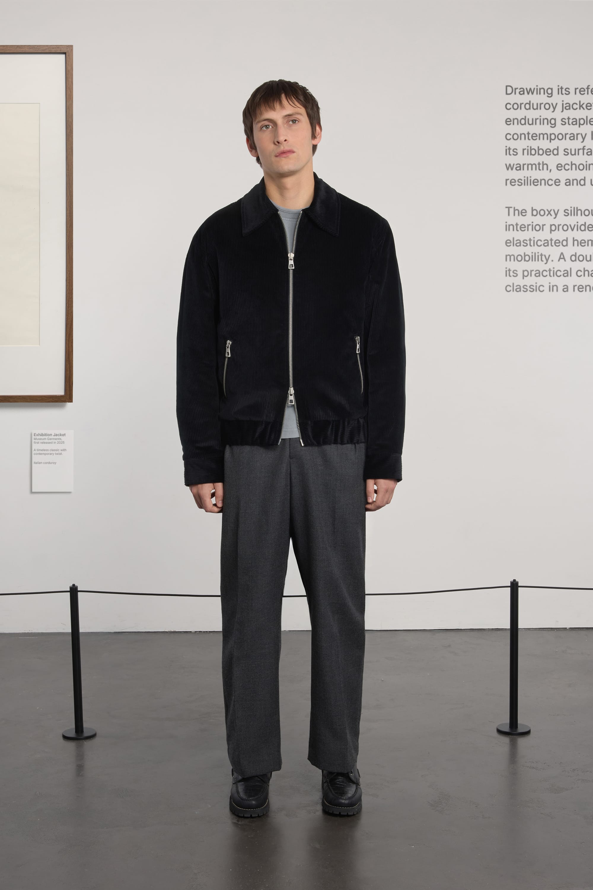 Exhibition Jacket Matelassée - Velours côtelé - Noir