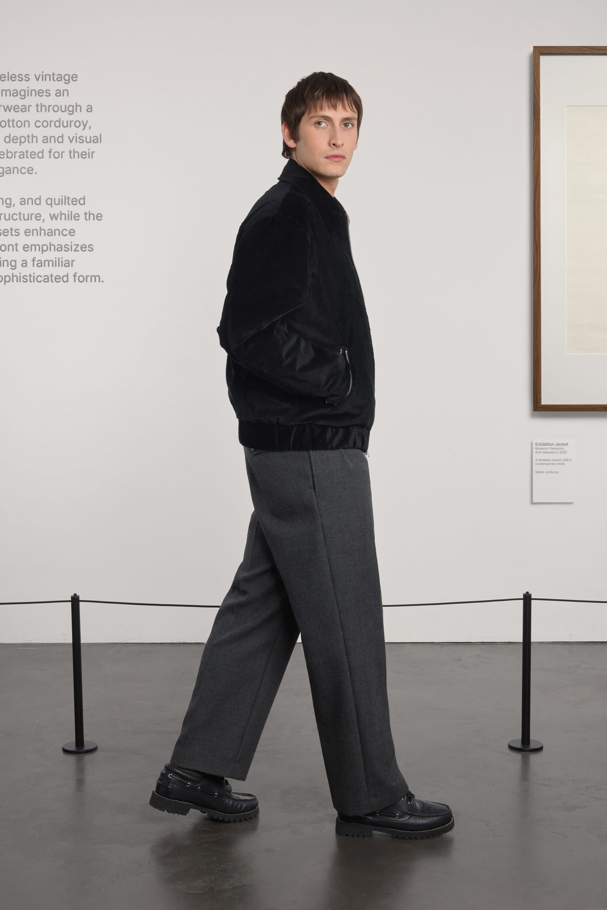 Exhibition Jacket Matelassée - Velours côtelé - Noir