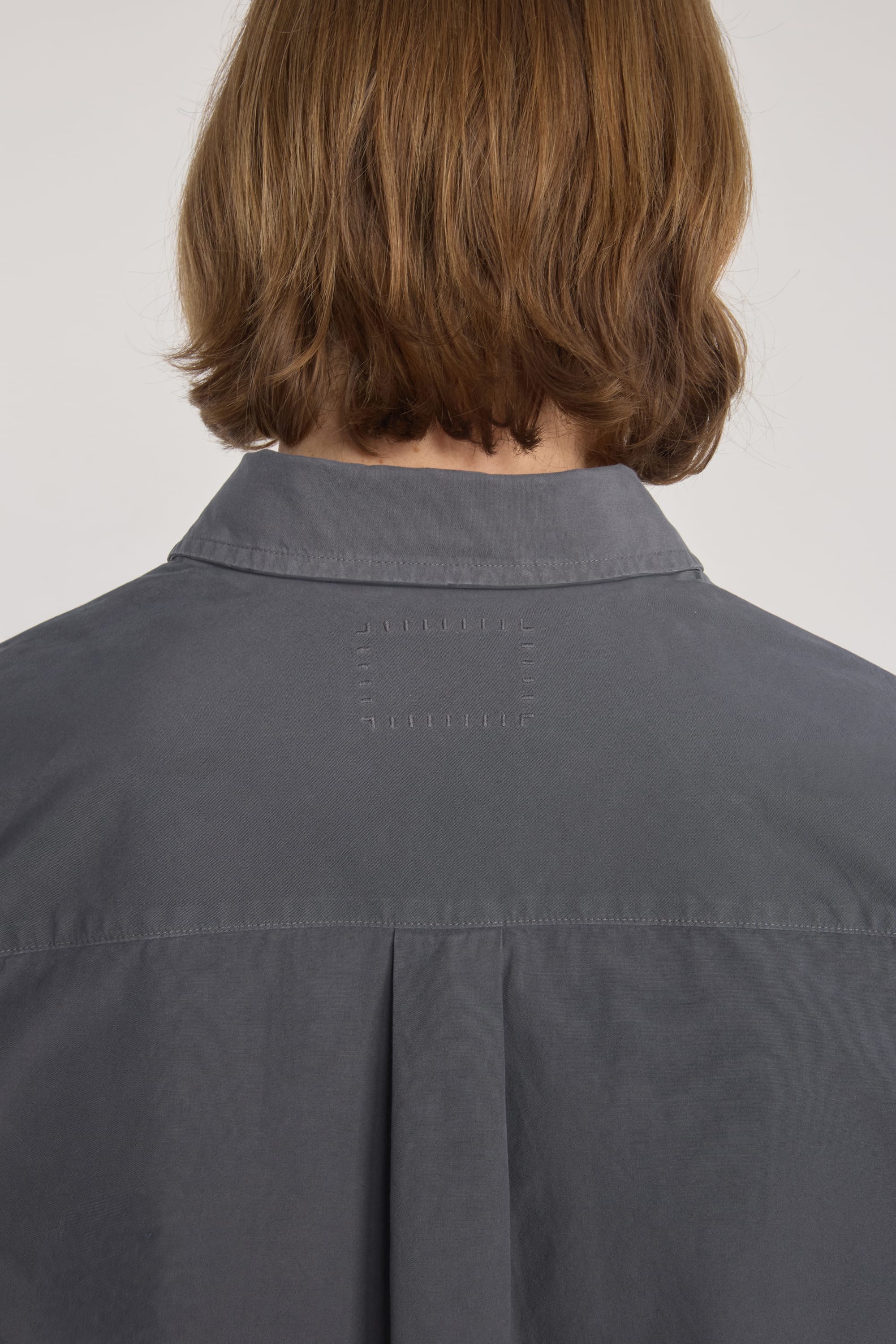 Corporate Shirt - Garment Dyed Typewriter - Charcoal Grey