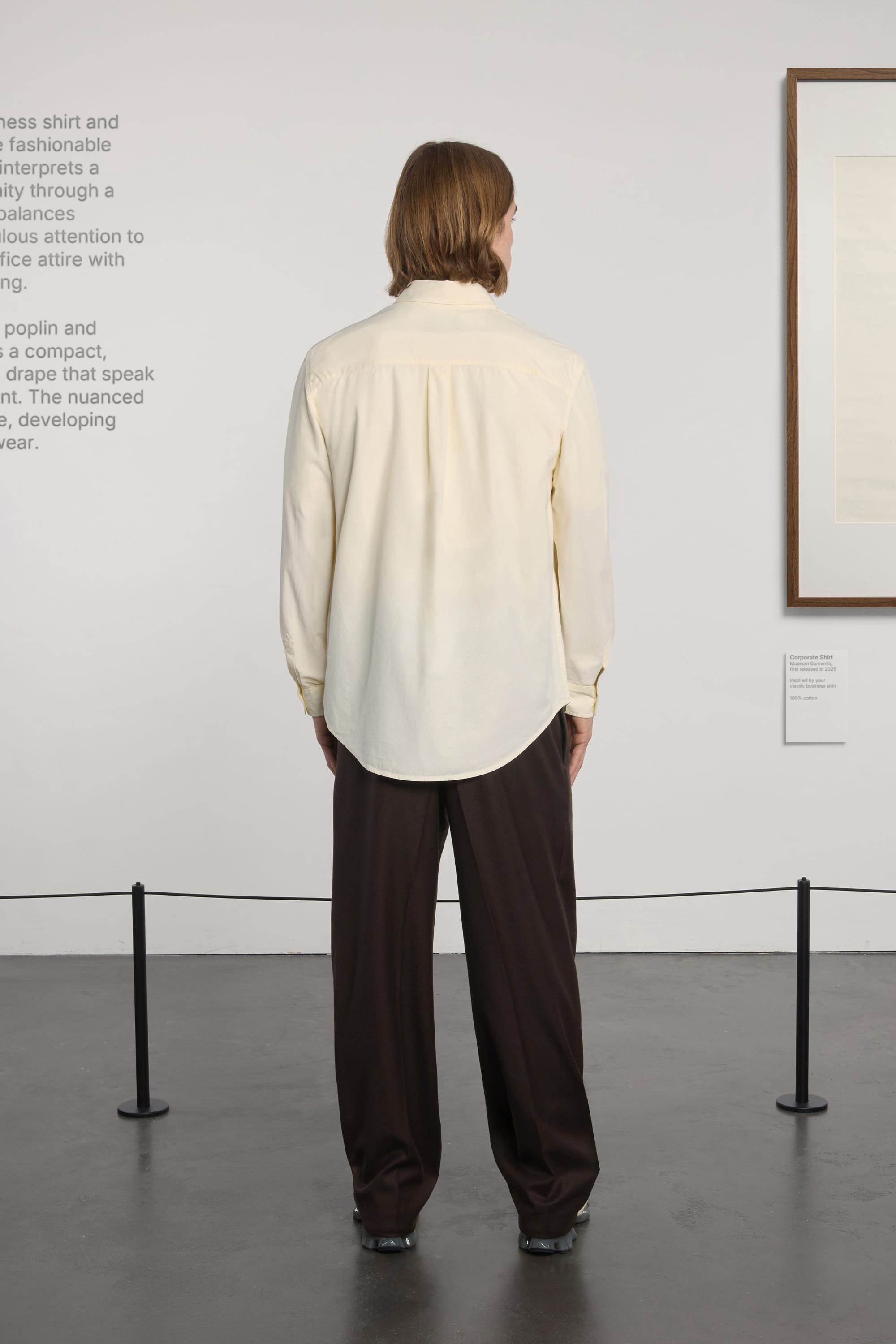 Corporate Shirt - Garment Dyed Typewriter - Vanilla