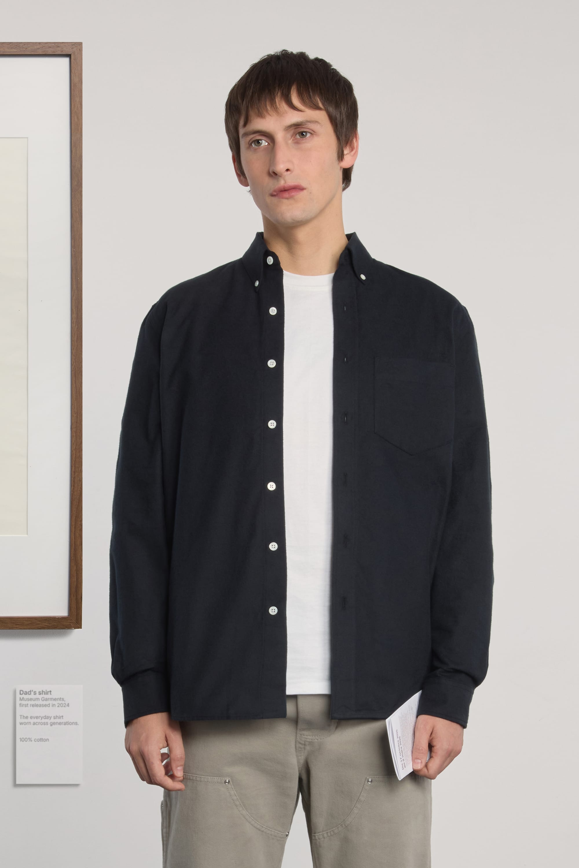 Dad's Shirt - Brushed Oxford - Black