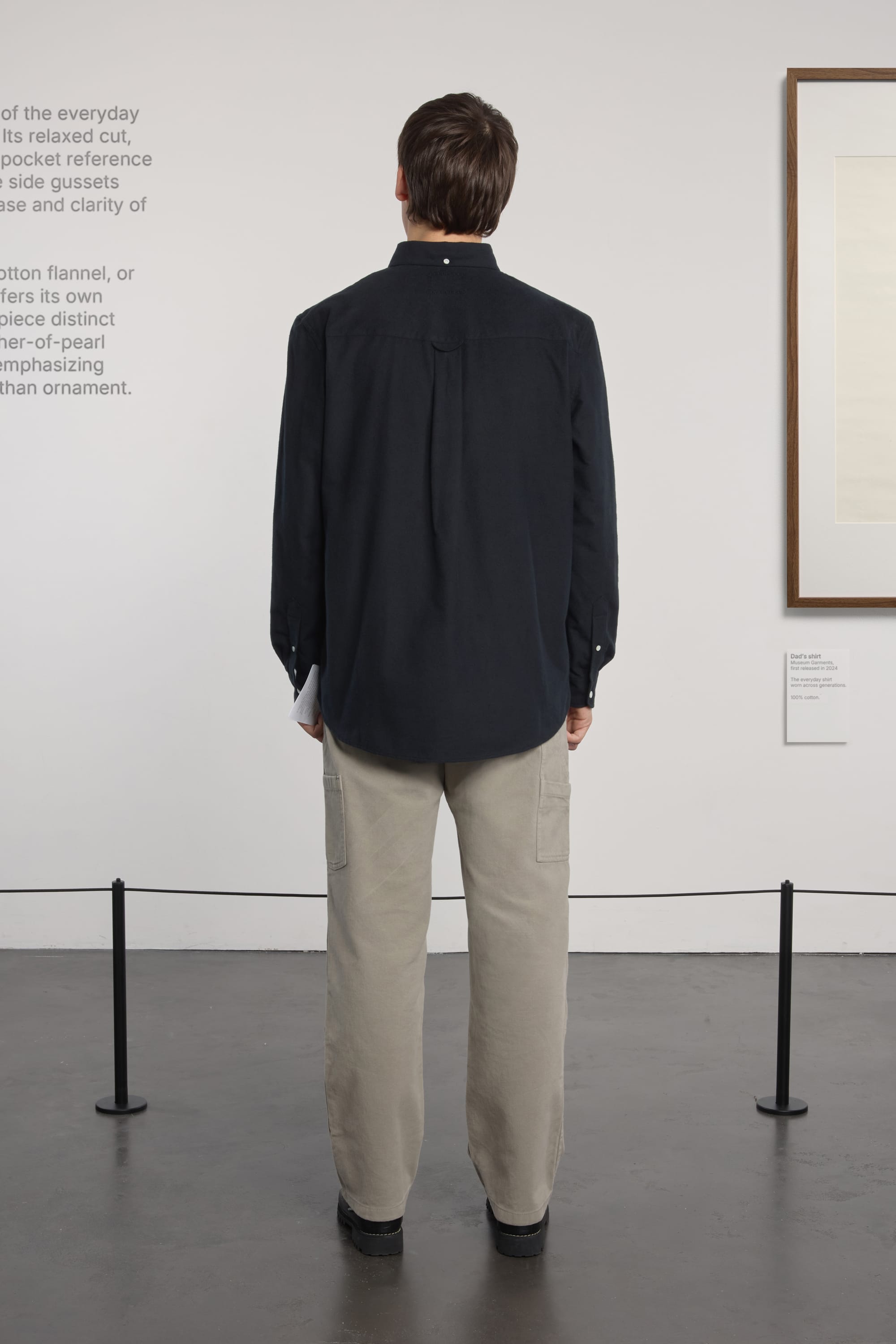 Dad's Shirt - Brushed Oxford - Black