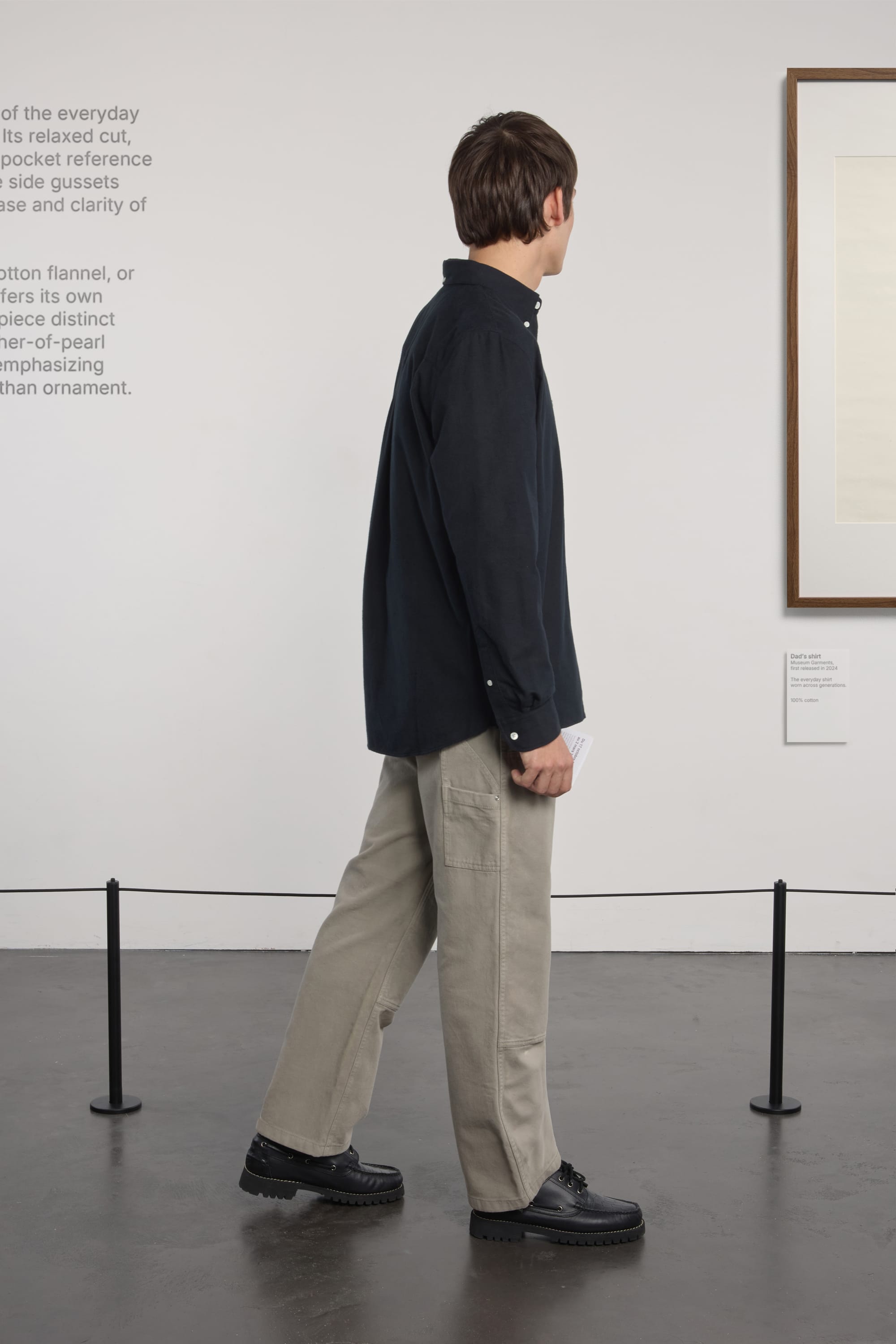 Dad's Shirt - Brushed Oxford - Black