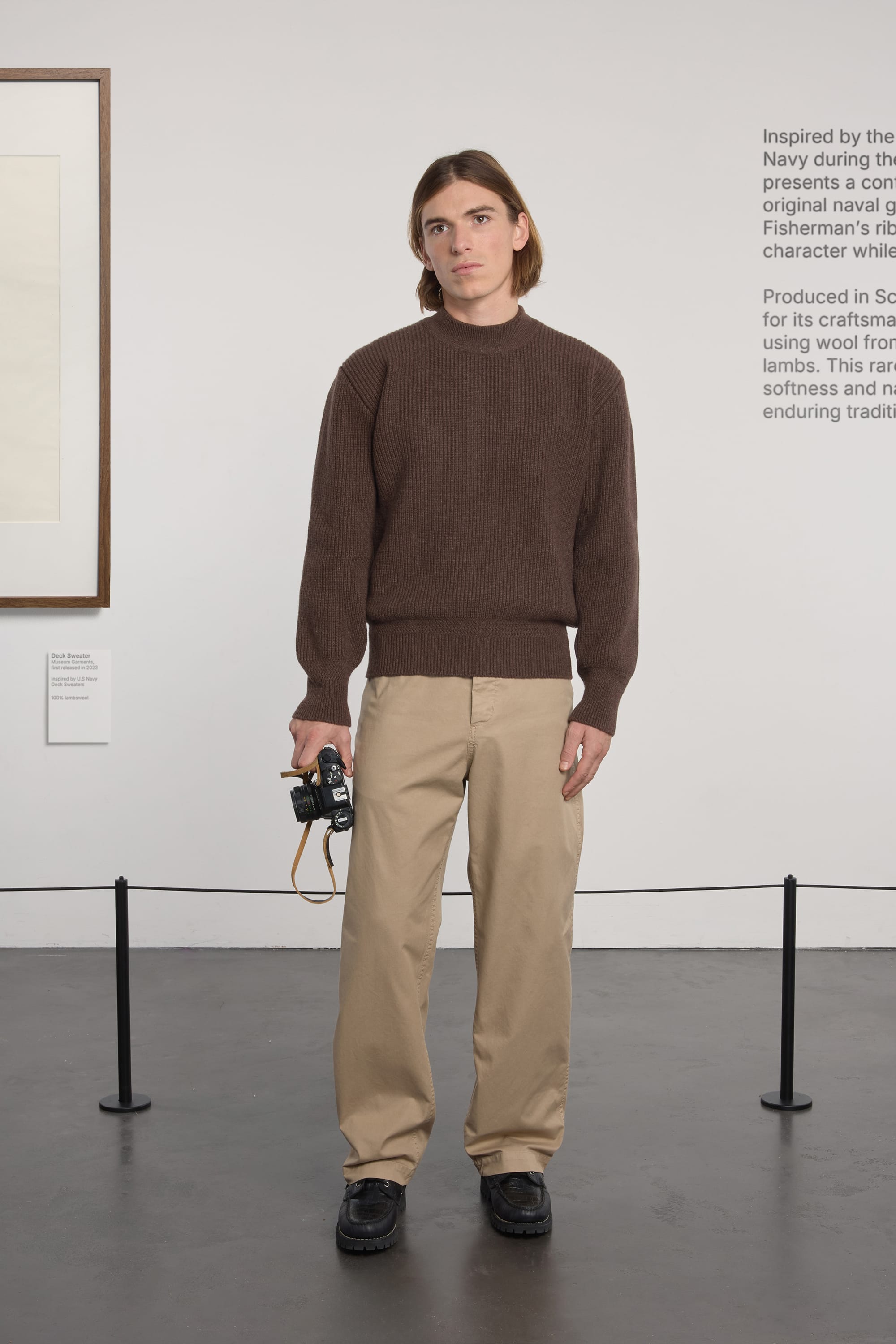 Lambswool Deck Sweater - Brown