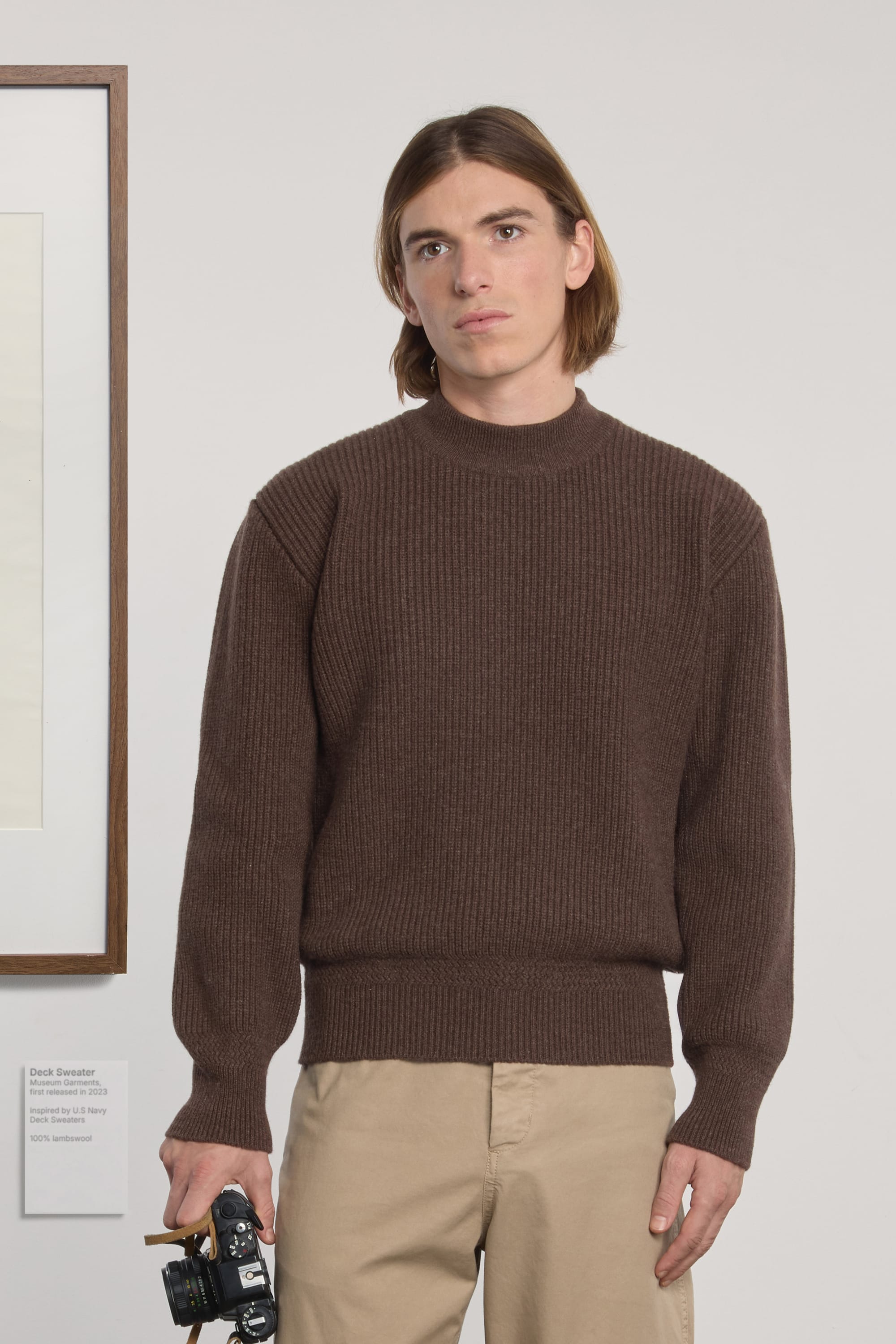 Lambswool Deck Sweater - Brown