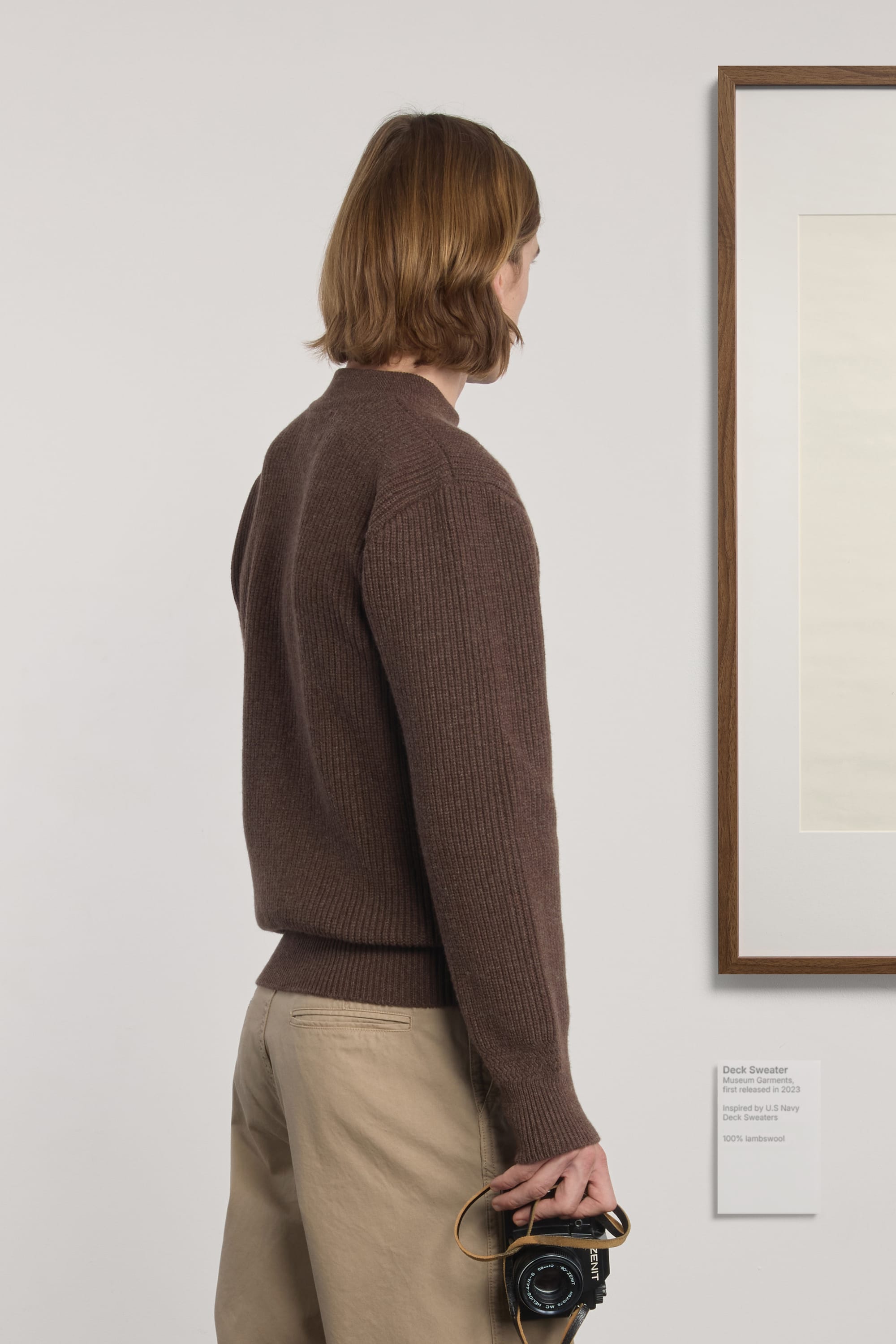Lambswool Deck Sweater - Brown