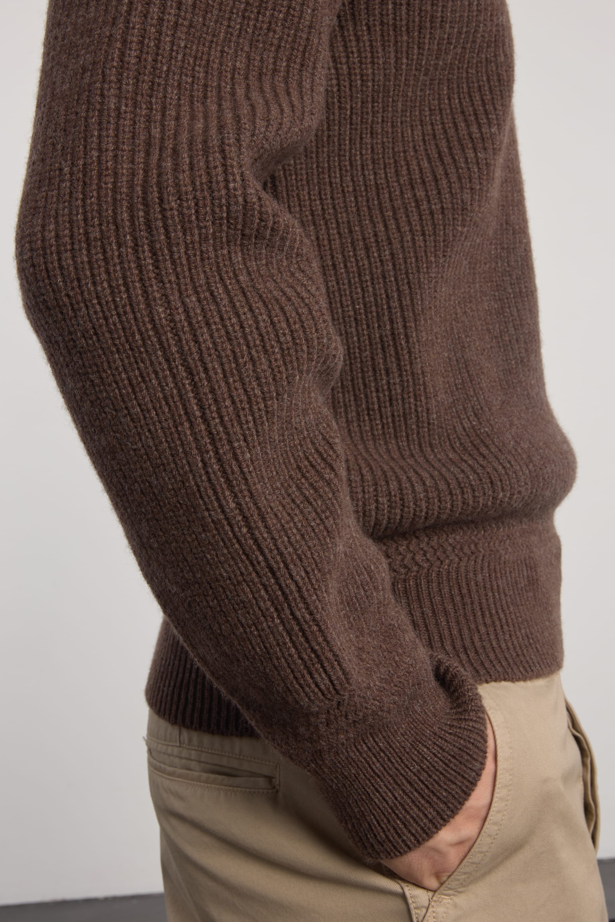 Lambswool Deck Sweater - Brown