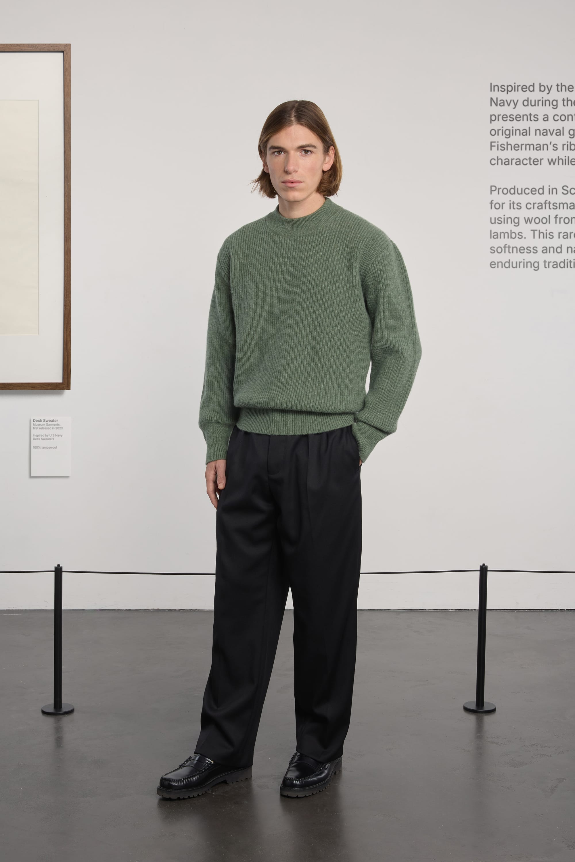 Lambswool Deck Sweater - Sage