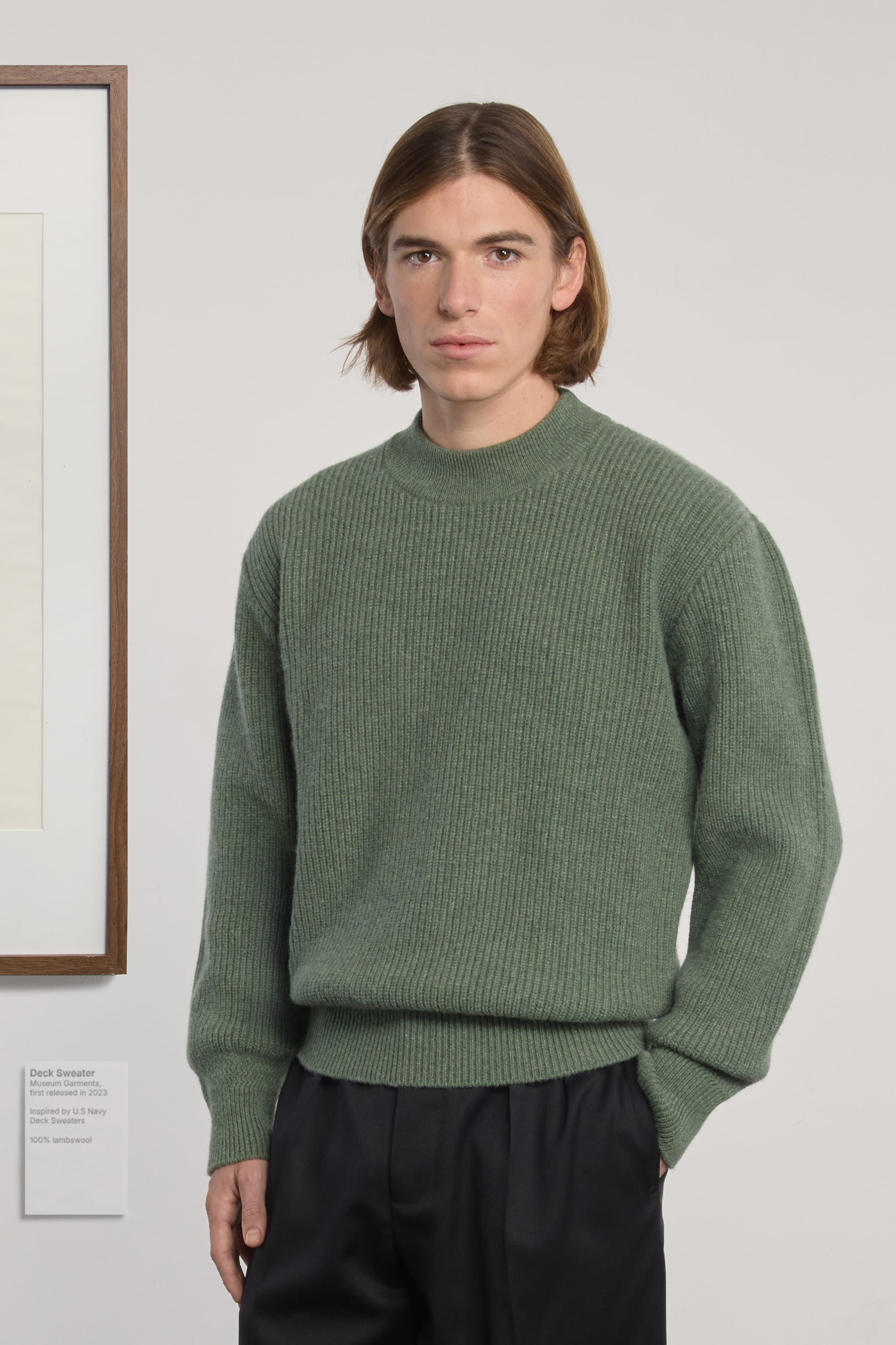Lambswool Deck Sweater - Sage