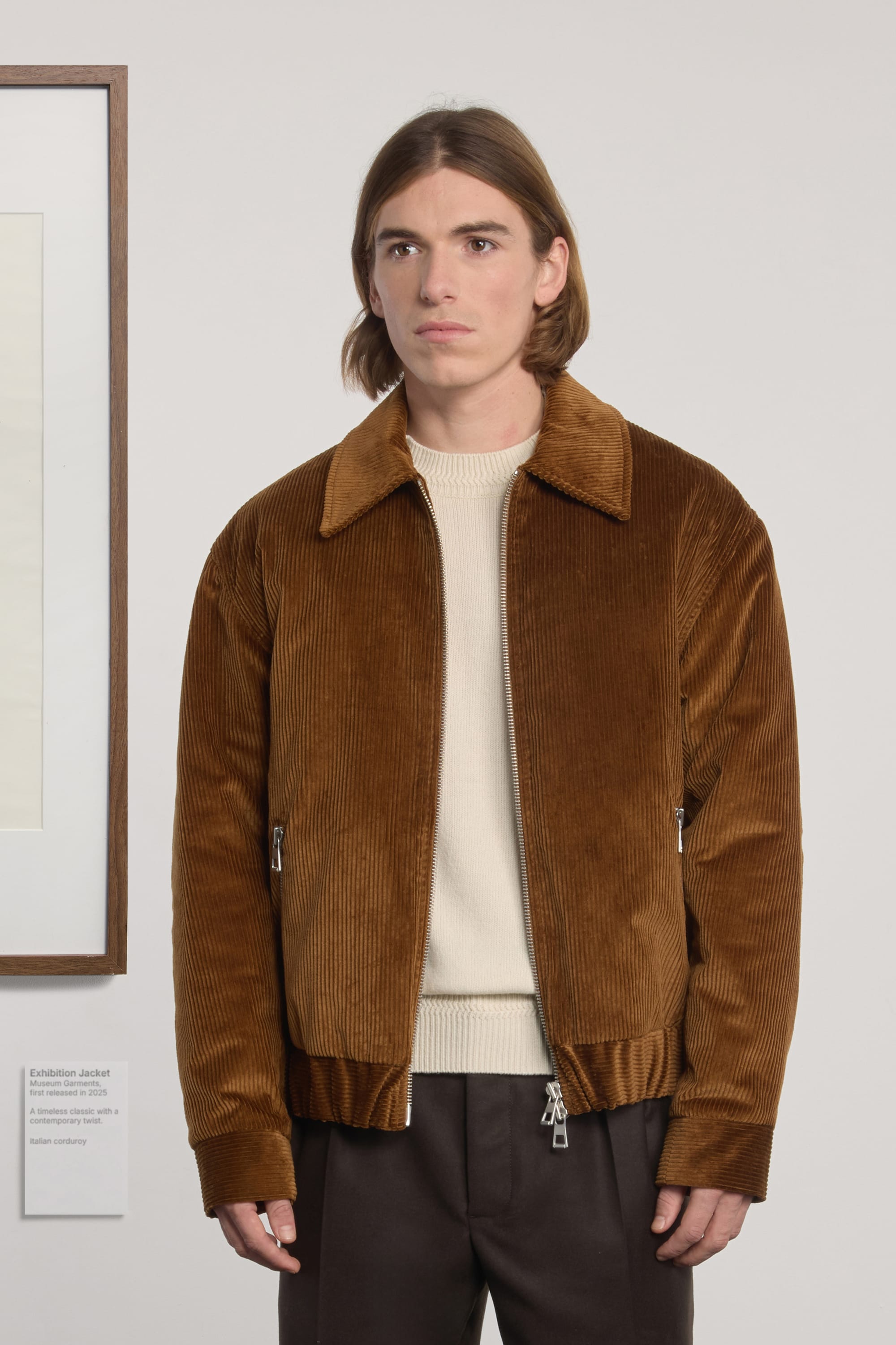 Exhibition Padded Jacket - Corduroy - Cognac