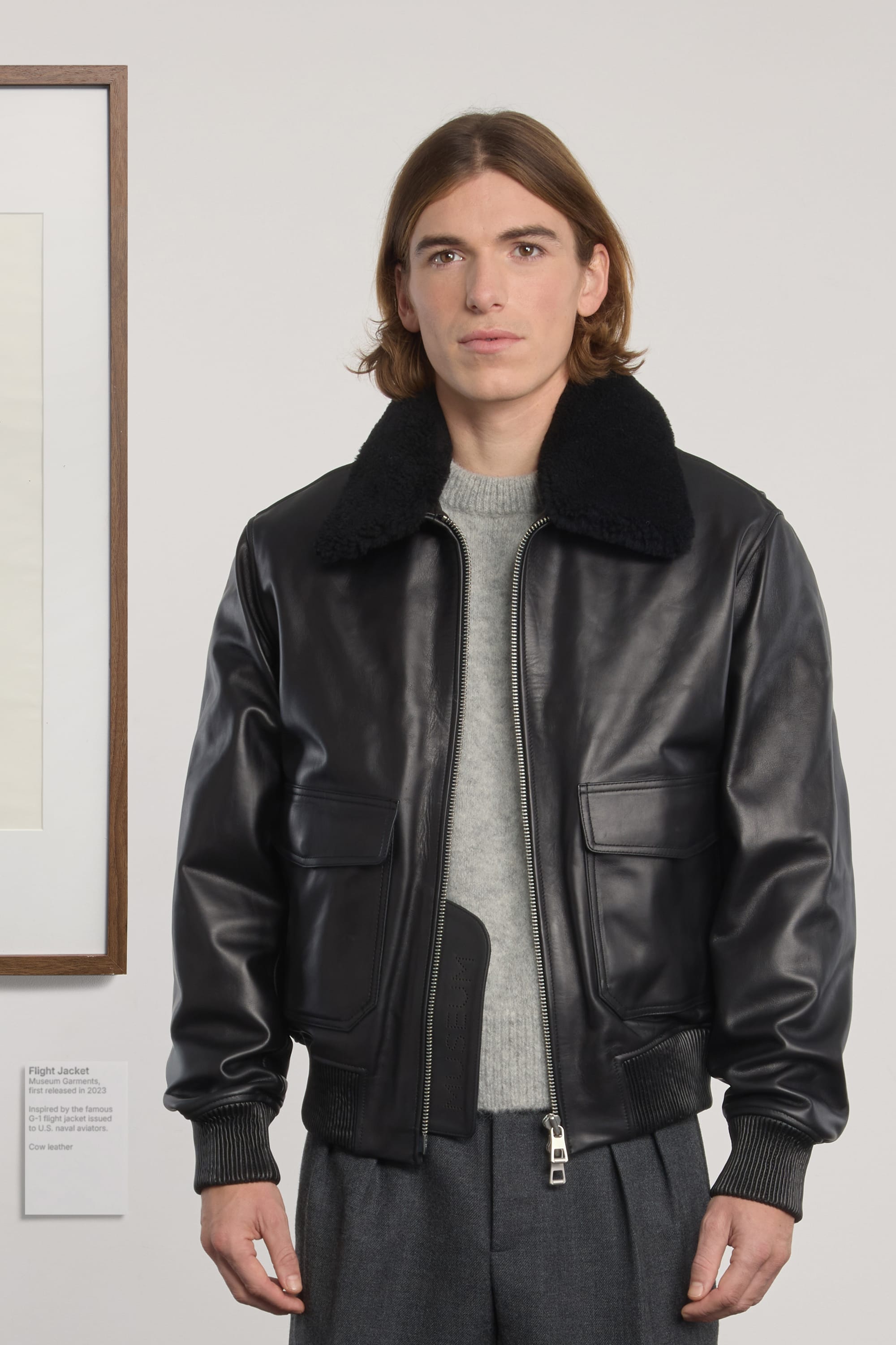 Flight Jacket - Leather - Black