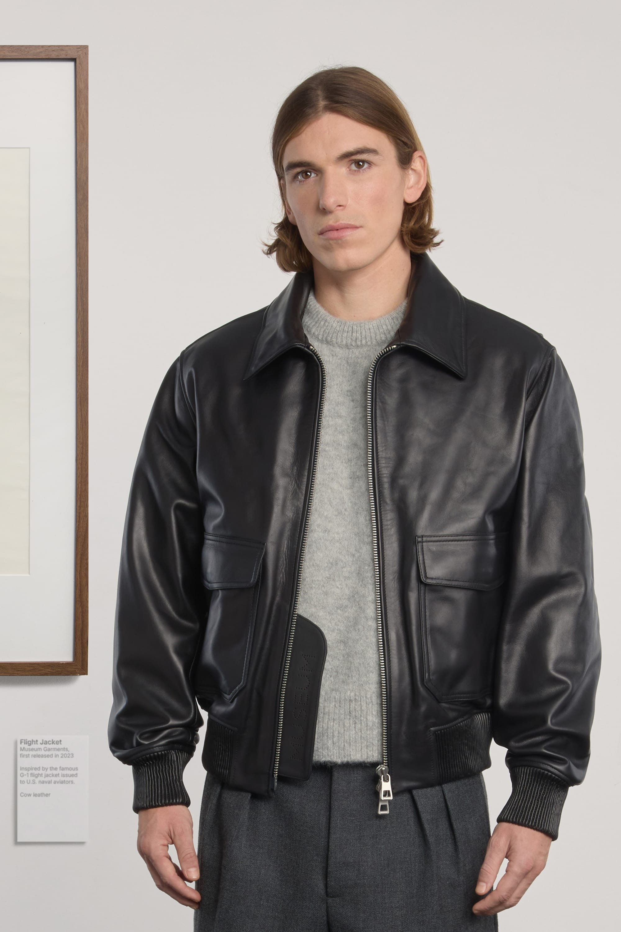 Flight Jacket - Leather - Black