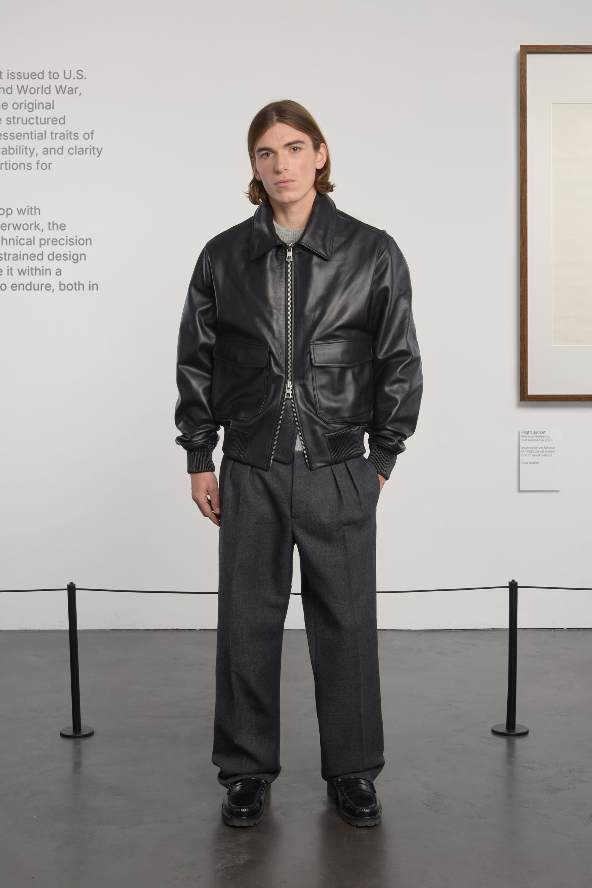 Flight Jacket - Leather - Black